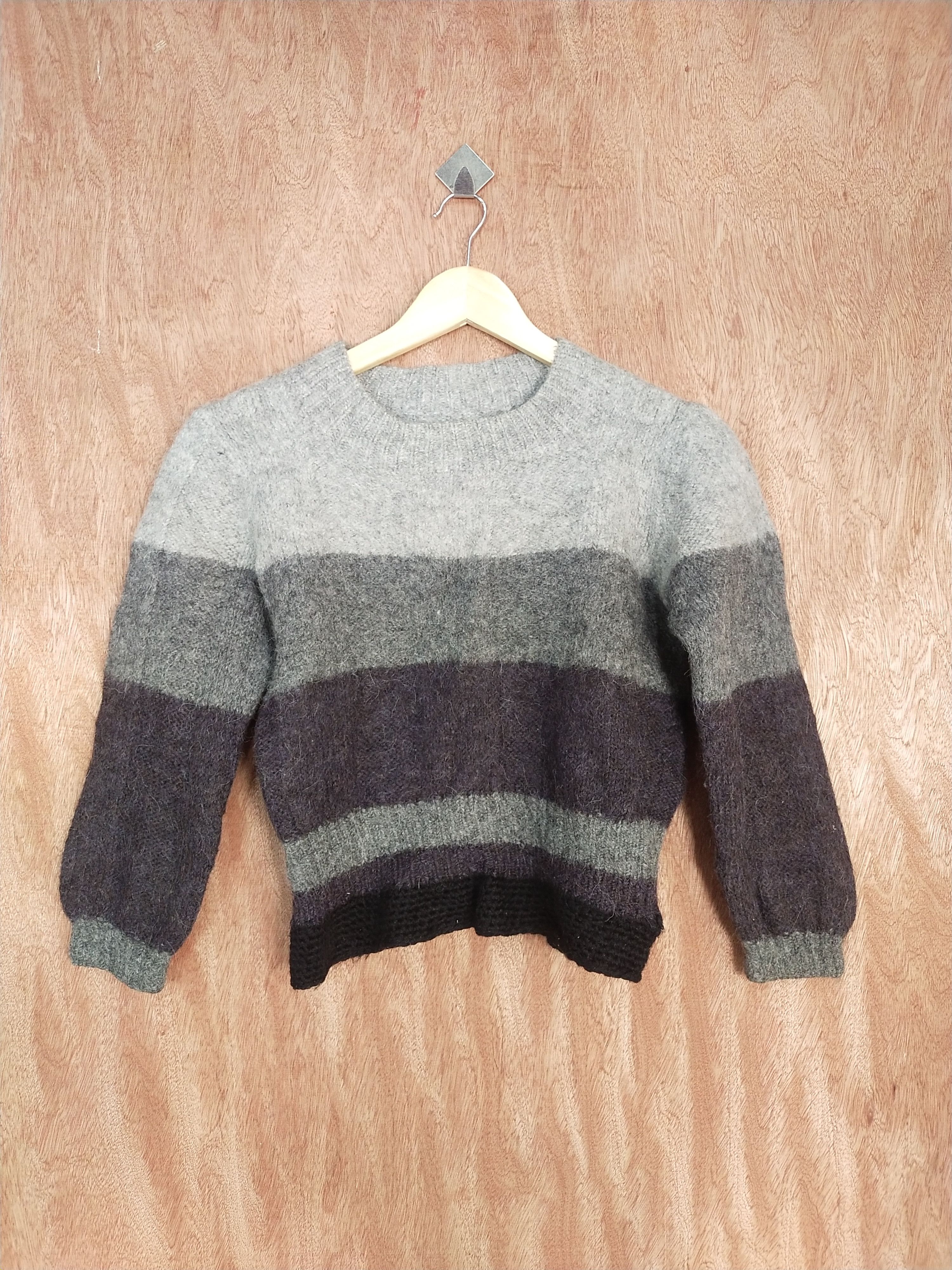 Japanese Brand × Vintage Japan vintage mohair Gray knitwear #S235 Size US XXS / EU 40 - 1 Thumbnail