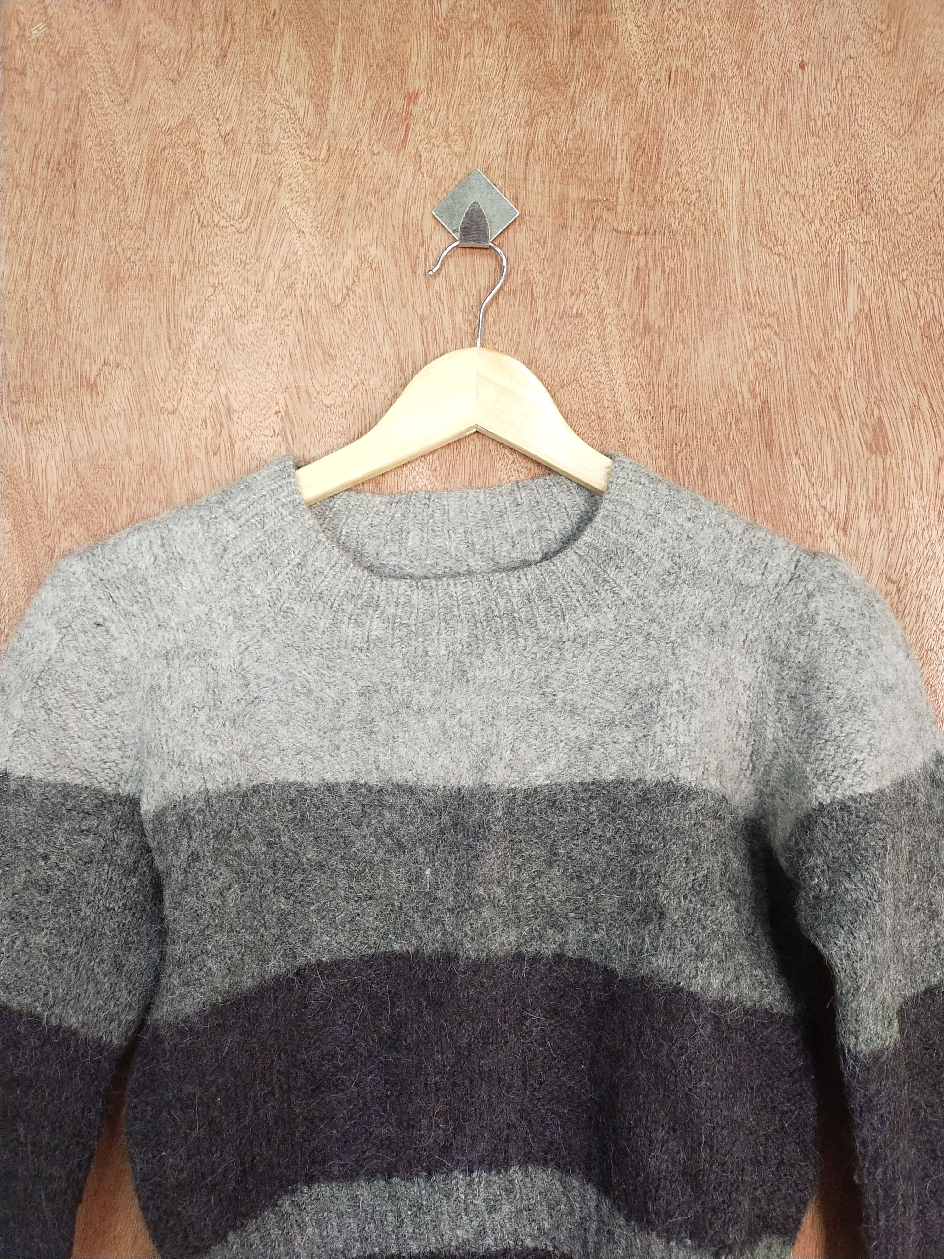 Japanese Brand × Vintage Japan vintage mohair Gray knitwear #S235 Size US XXS / EU 40 - 2 Thumbnail