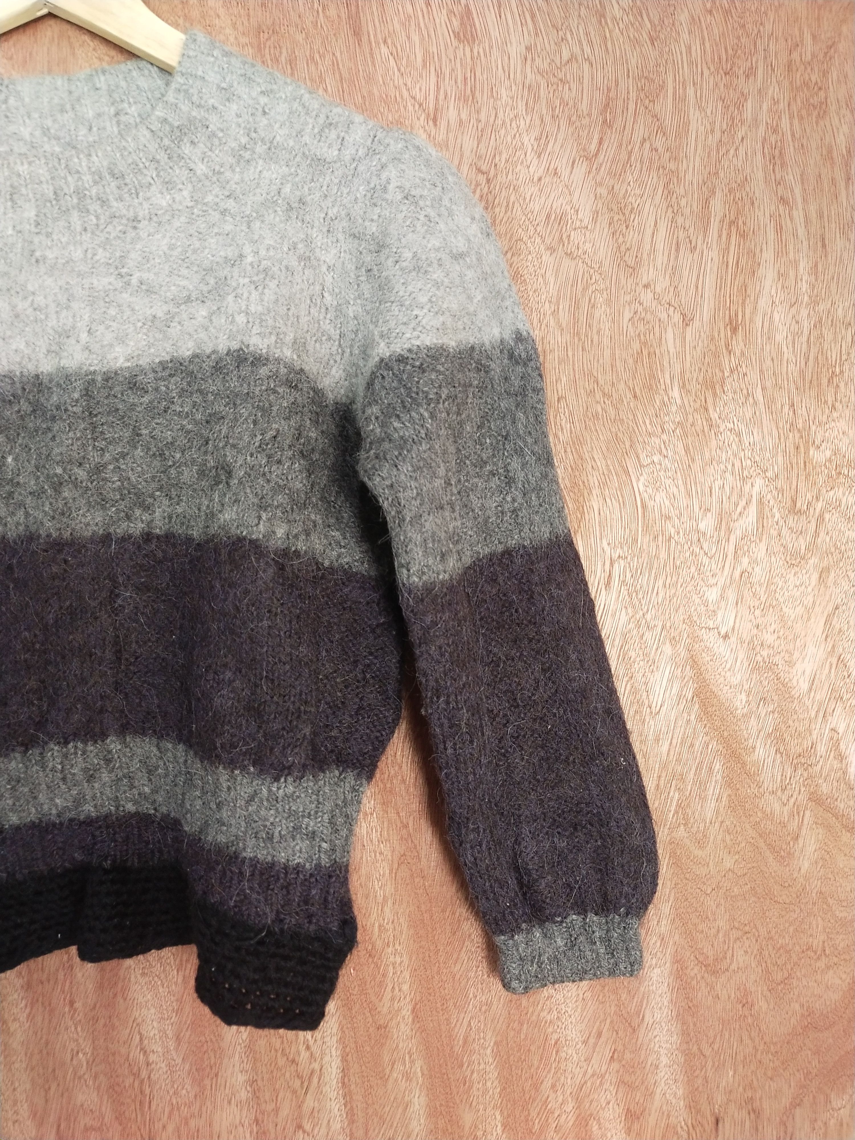 Japanese Brand × Vintage Japan vintage mohair Gray knitwear #S235 Size US XXS / EU 40 - 3 Thumbnail