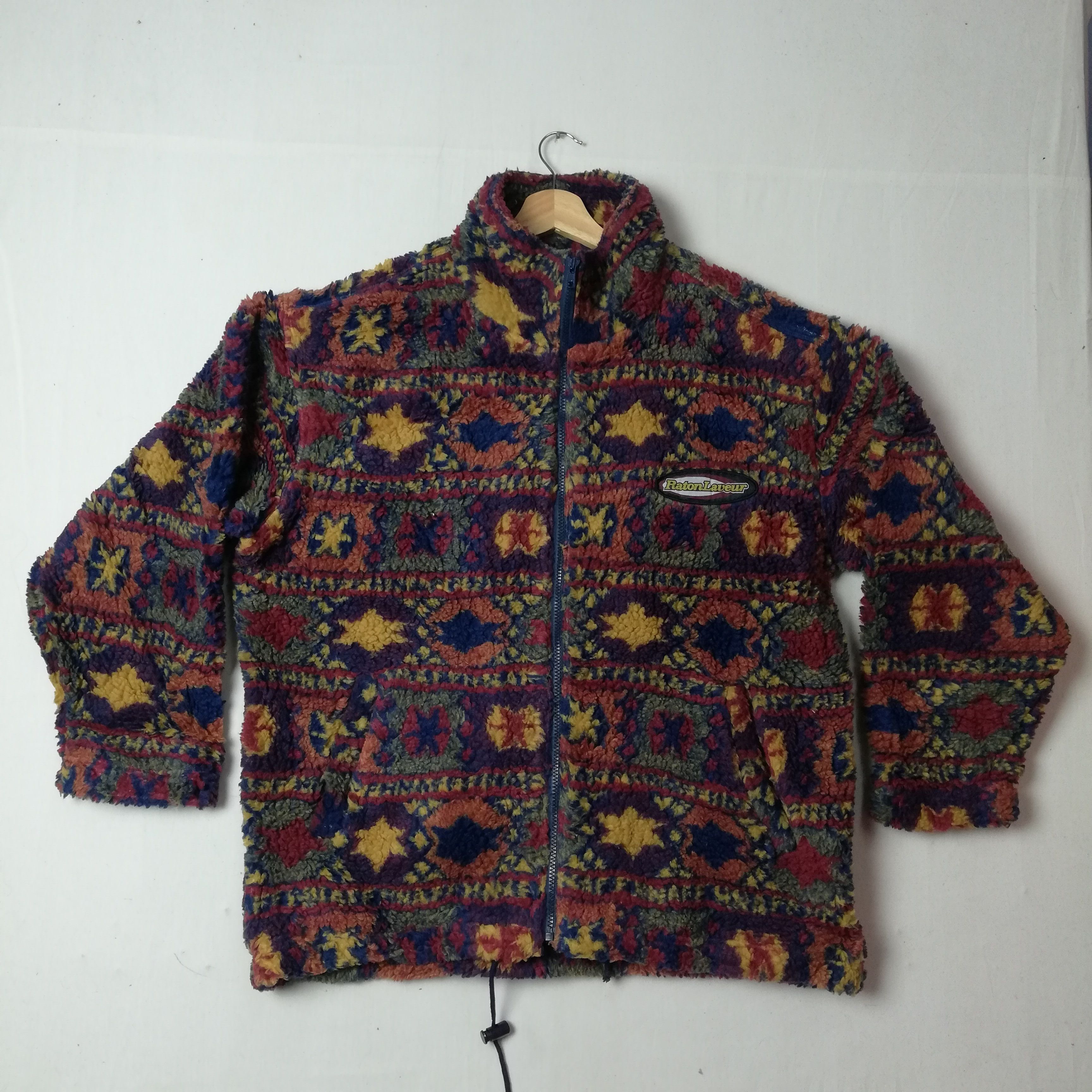 Japanese Brand Vintage Ratonlaveur Sherpa Fleece Art Zipper Jacket Size US XXL / EU 58 / 5 - 1 Thumbnail