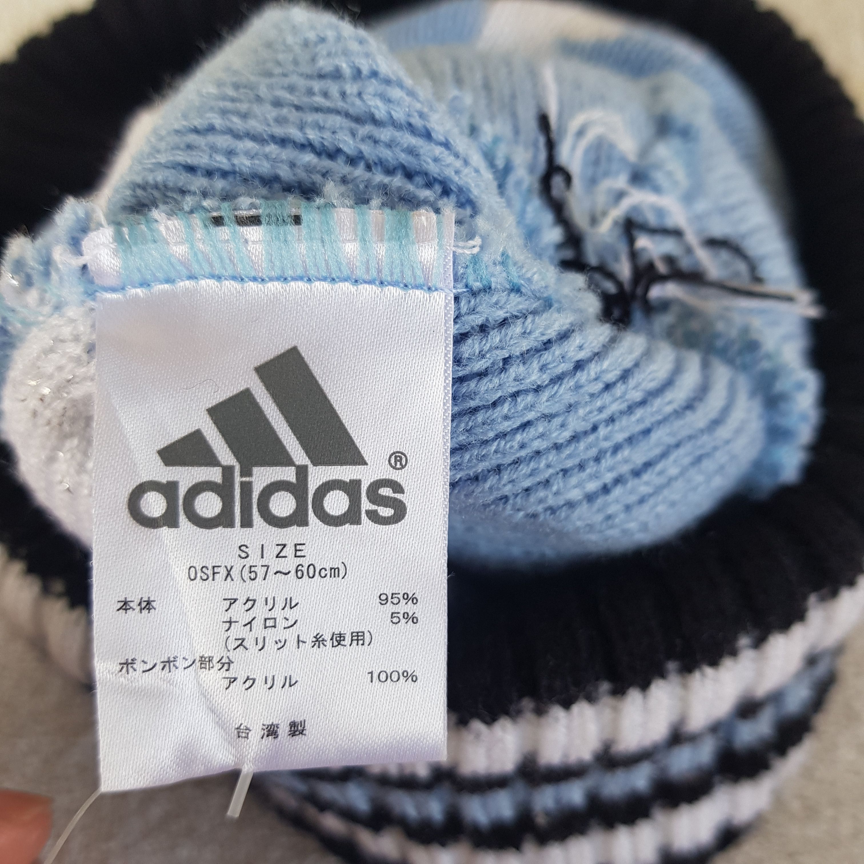 Japanese Brand × Vintage Vintage Adidas Hats Knitted Crochet Adidas Beanie Snow Cap Size ONE SIZE - 7 Thumbnail