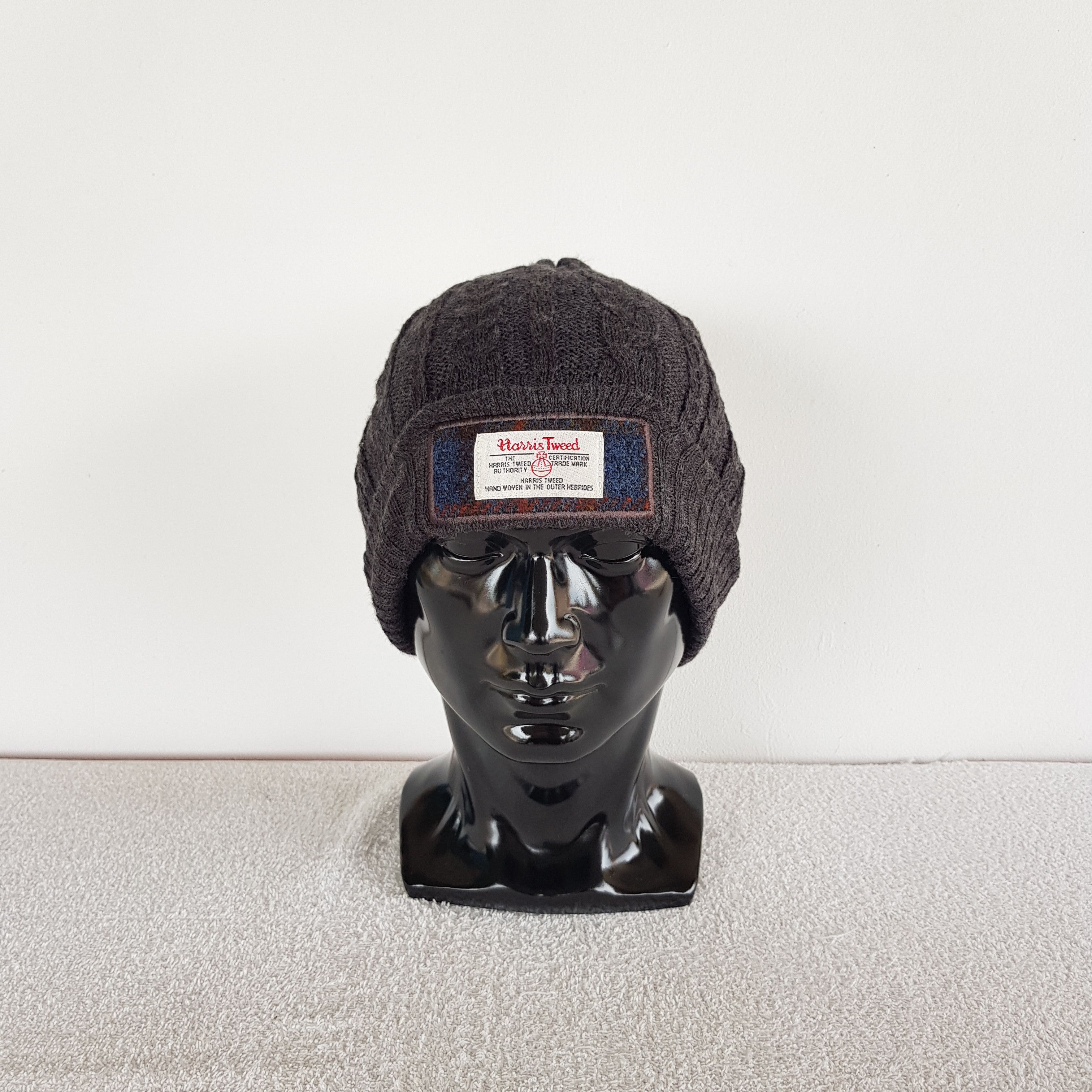 Japanese Brand × Vintage Harris Tweed Beanie Snow Cap Harris Tweed Hats - AC10646. Size ONE SIZE - 1 Thumbnail