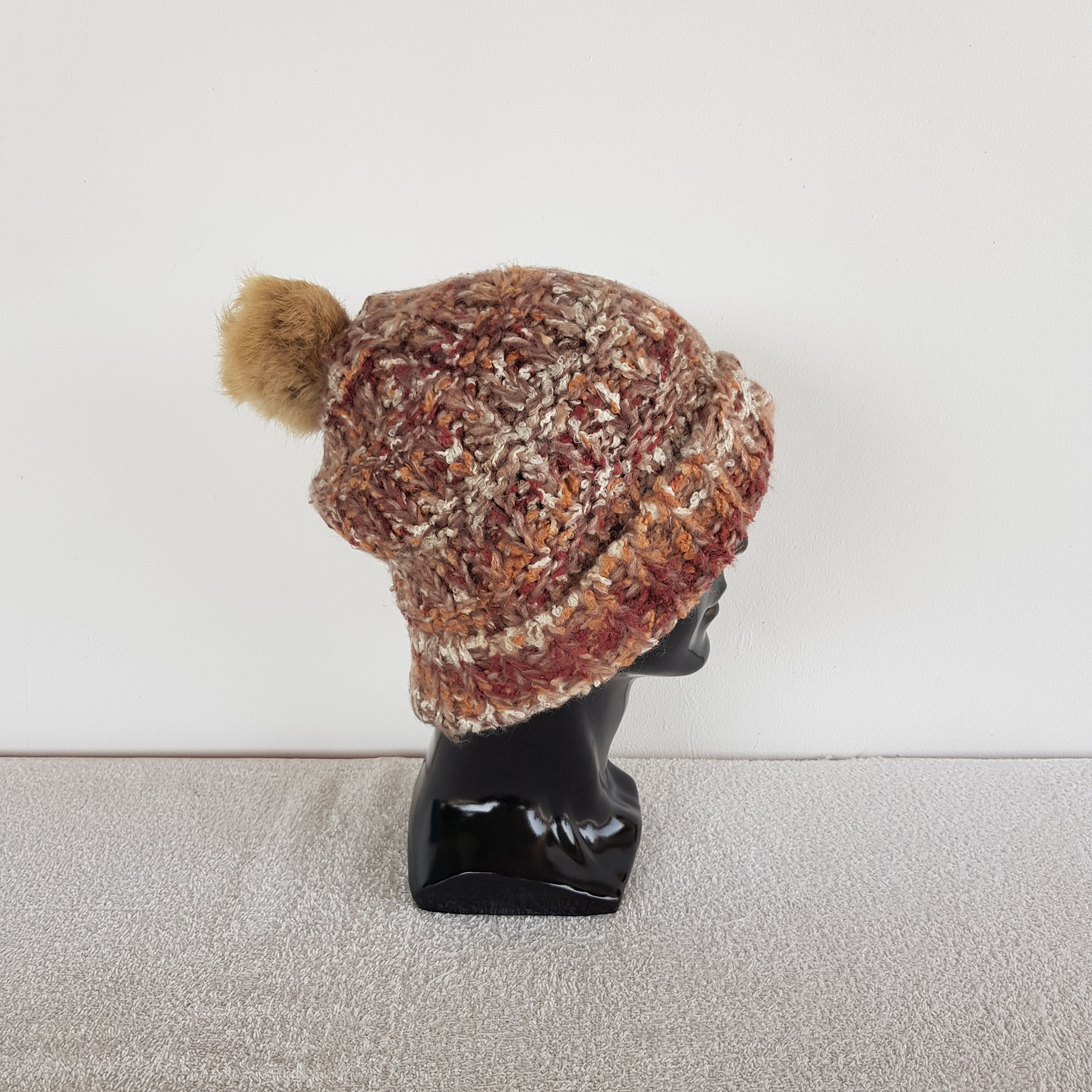 Japanese Brand × Vintage Japanese Crochet Beanie Snow Cap Crochet Knitted Hats Size ONE SIZE - 3 Thumbnail