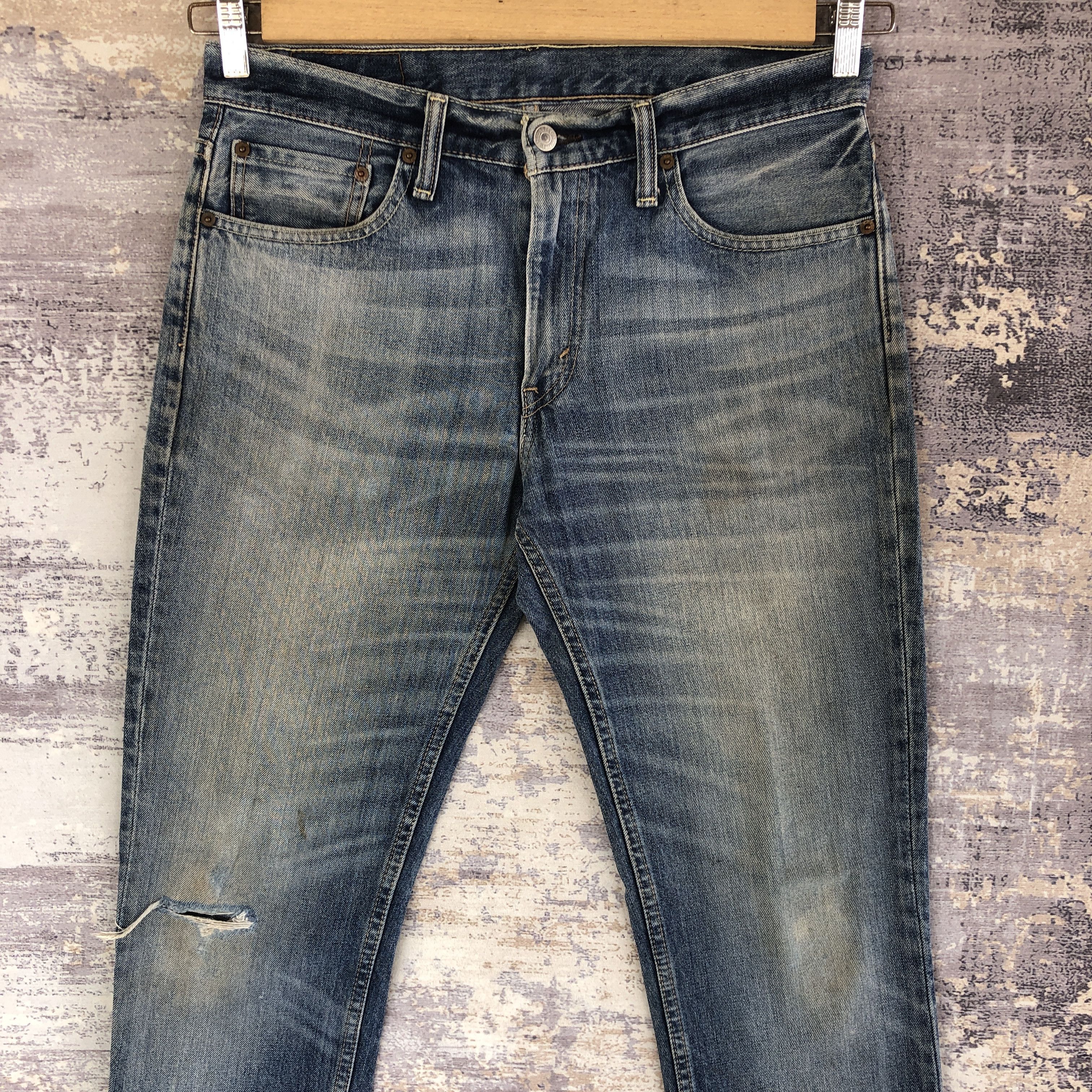 Levi's Vintage Levis Skinny Faded Jeans Levi's 511 Distressed Denim Size US 32 / EU 48 - 5 Thumbnail