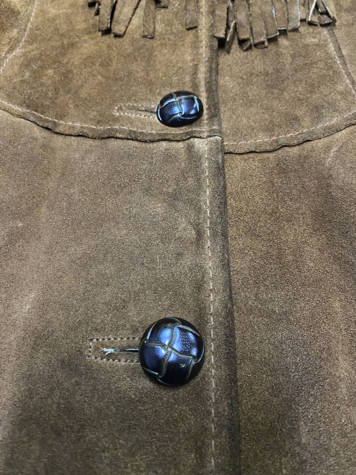Genuine Leather ♨️RARE Vintage Cowboy Suede Leather Button Jacket Size US M / EU 48-50 / 2 - 9 Thumbnail