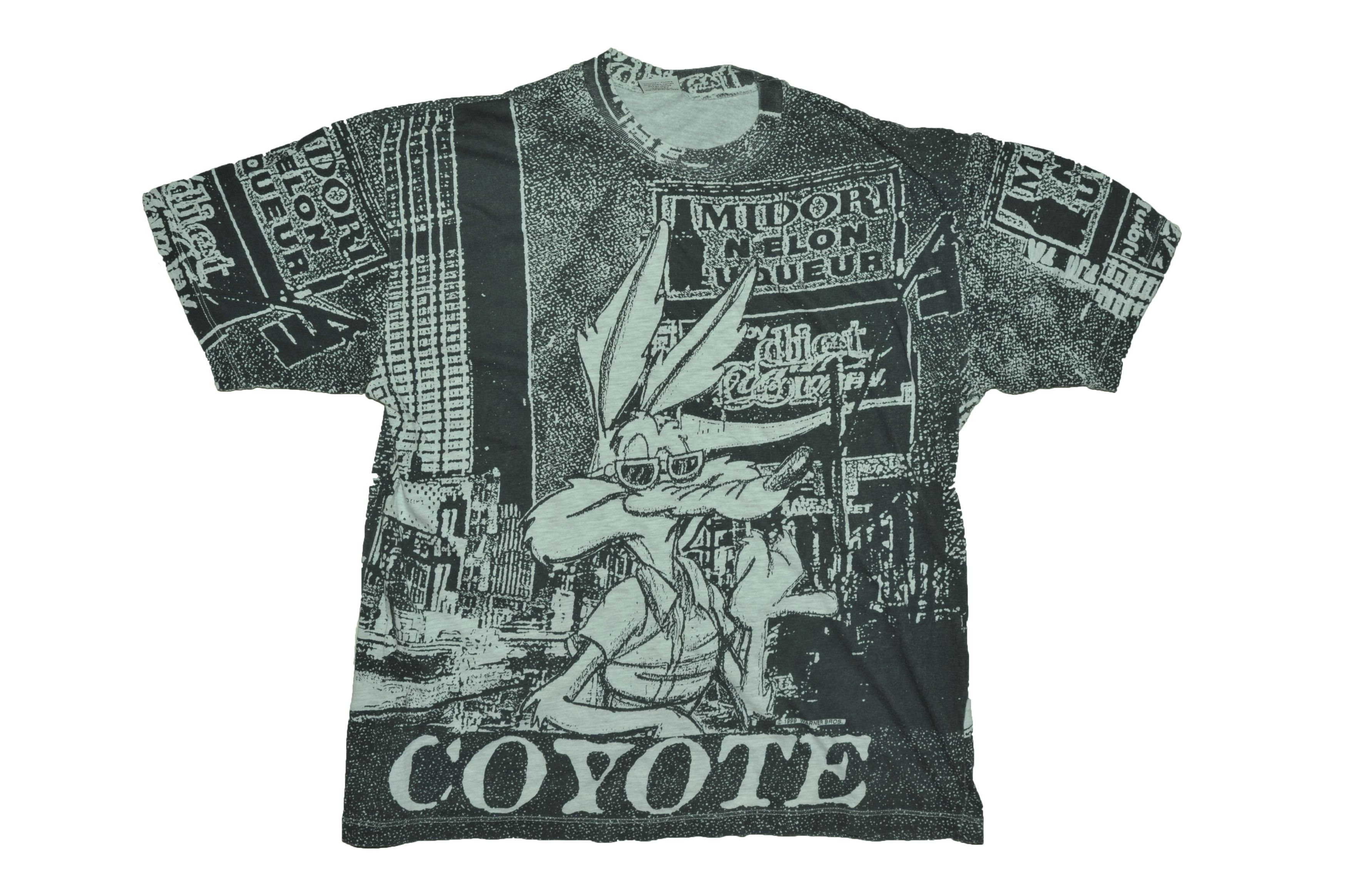 Vintage Vintage 90s 1999 Coyote Looney Tunes All Over Print T-shirt Size US M / EU 48-50 / 2 - 1 Thumbnail