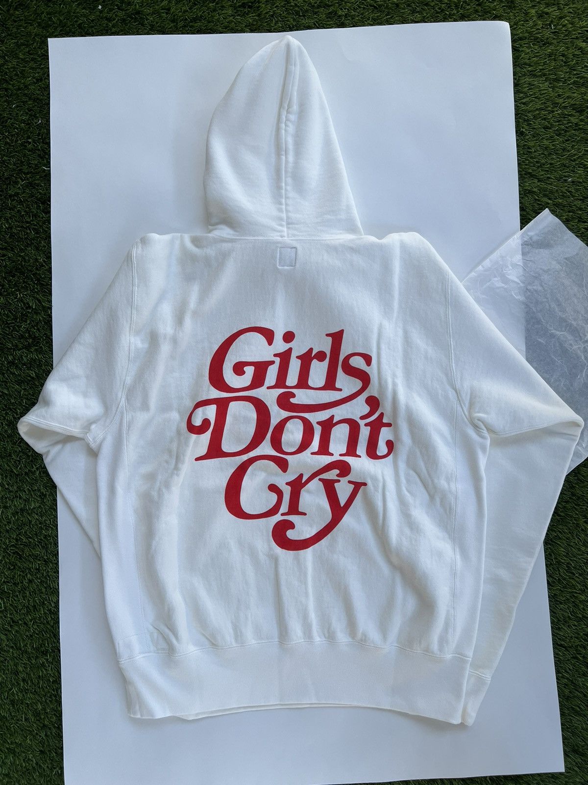 Girls Don't Cry × Human Made × Nigo Human Made x Girls Don’t Cry Logo Hoodie in White Size XL Size US XL / EU 56 / 4 - 4 Thumbnail