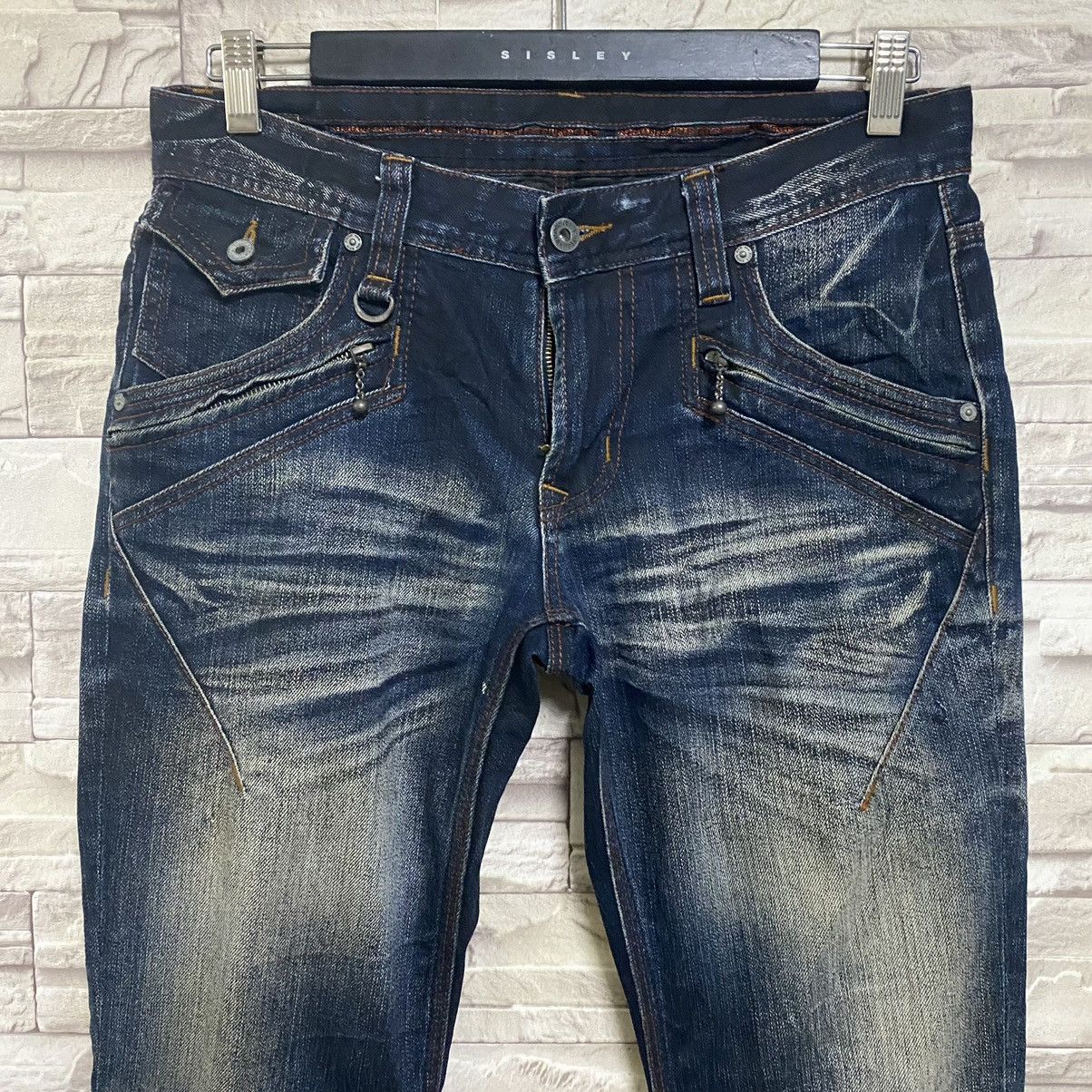 Japanese Brand Nicole Club For Men Denim Slim Flare Jeans Size US 31 - 4 Thumbnail