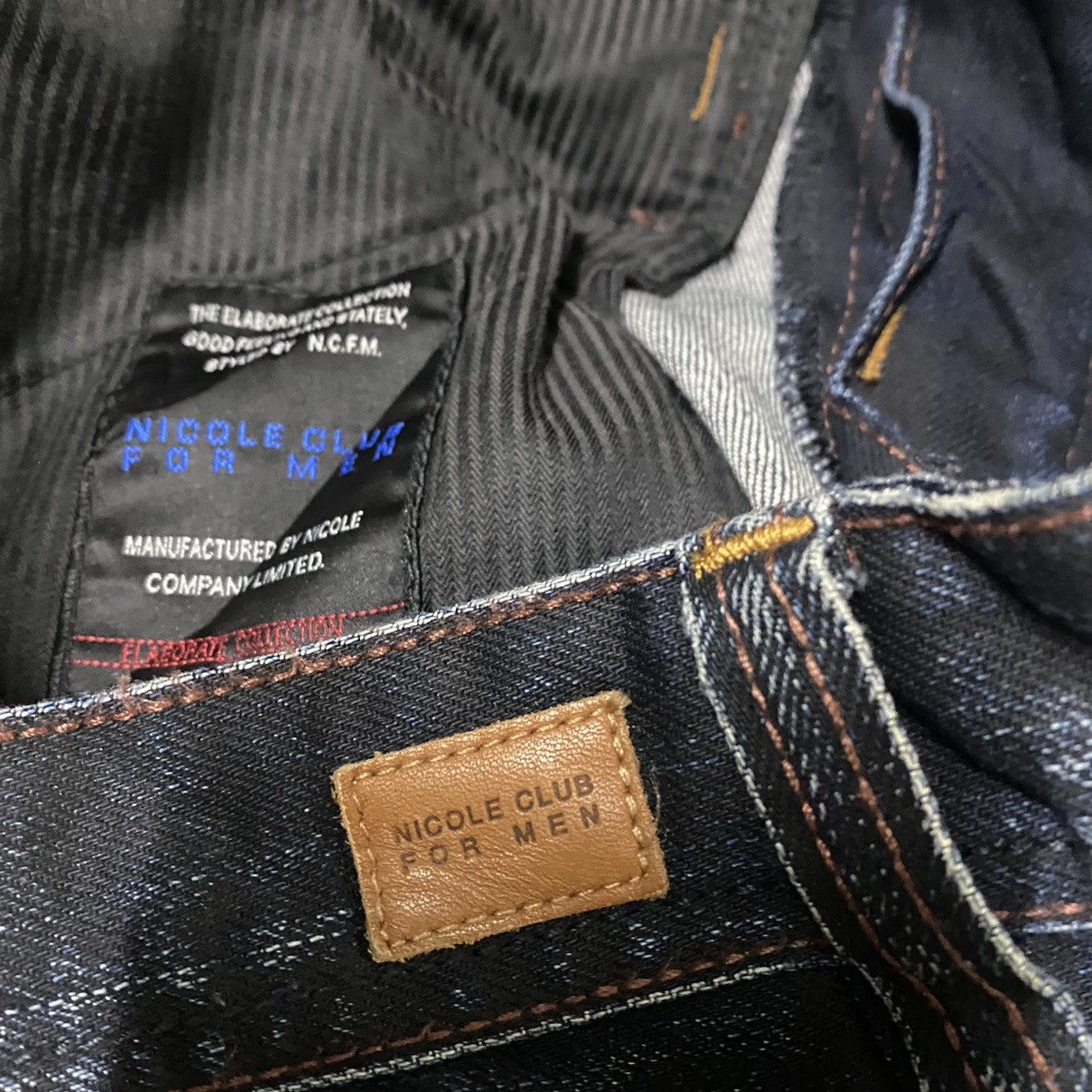 Japanese Brand Nicole Club For Men Denim Slim Flare Jeans Size US 31 - 18 Thumbnail