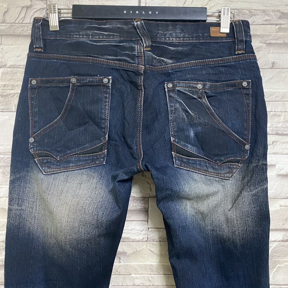 Japanese Brand Nicole Club For Men Denim Slim Flare Jeans Size US 31 - 11 Thumbnail