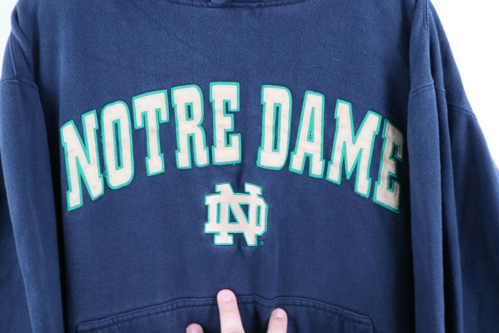 Vintage Vintage University of Notre Dame Faded Hoodie Sweatshirt Size US M / EU 48-50 / 2 - 4 Thumbnail