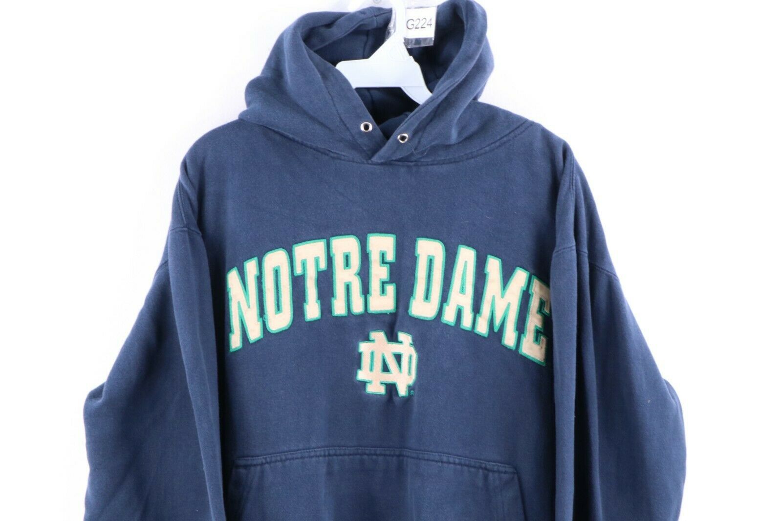 Vintage Vintage University of Notre Dame Faded Hoodie Sweatshirt Size US M / EU 48-50 / 2 - 2 Thumbnail