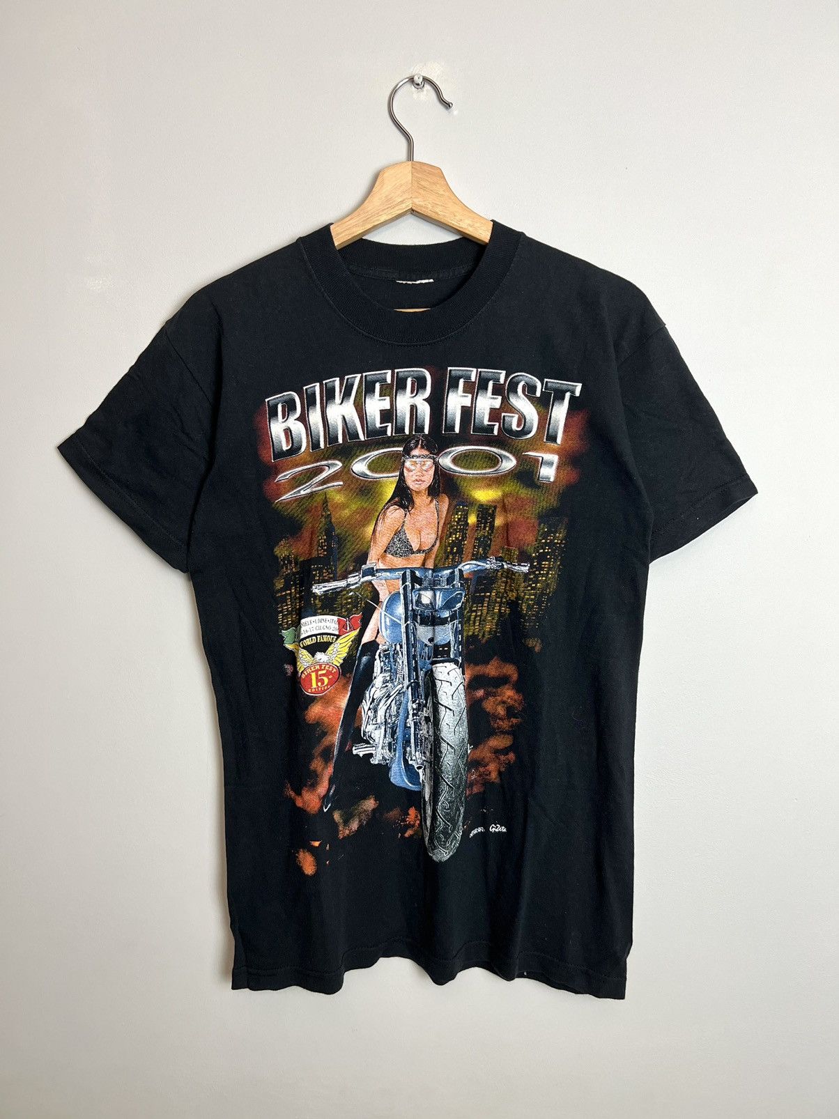 Harley Davidson Rare Vintage 2001 Biker Fest 15th Edition Rap Tee Vibe Tee Size US M / EU 48-50 / 2 - 1 Thumbnail