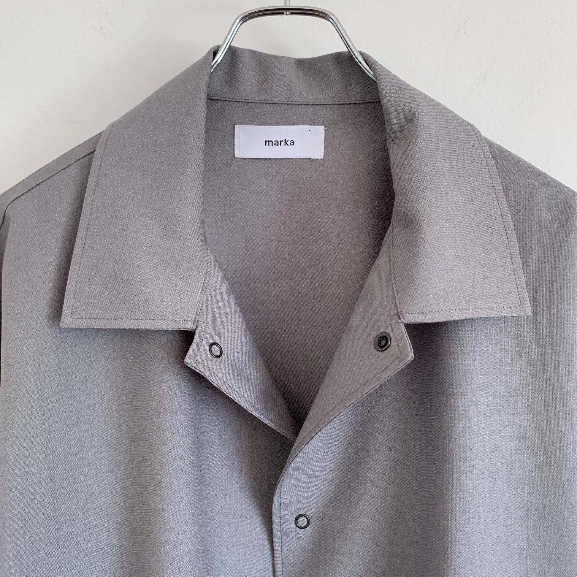 Markaware Marka Organic Wool Mohair Tropical Coach Shirt Jacket 3/L Size US L / EU 52-54 / 3 - 3 Thumbnail