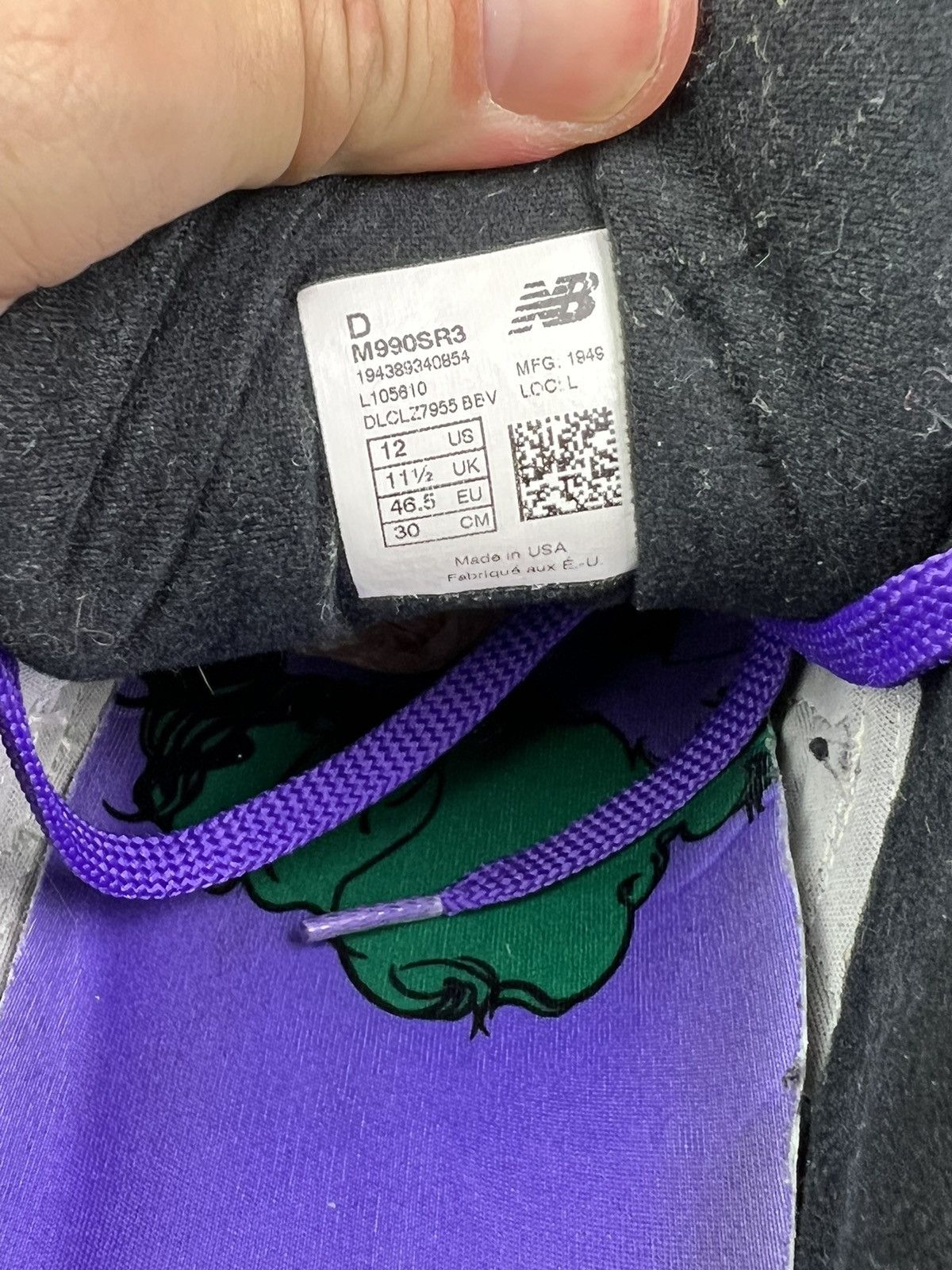 New Balance × Stray Rats New Balance 990V3 x Stray Rats The Joker Final Reprise Sz 12 Size US 12 / EU 45 - 8 Thumbnail