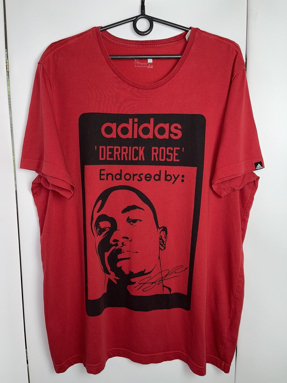Adidas Derrick Rose jersey baseball XL red big logo