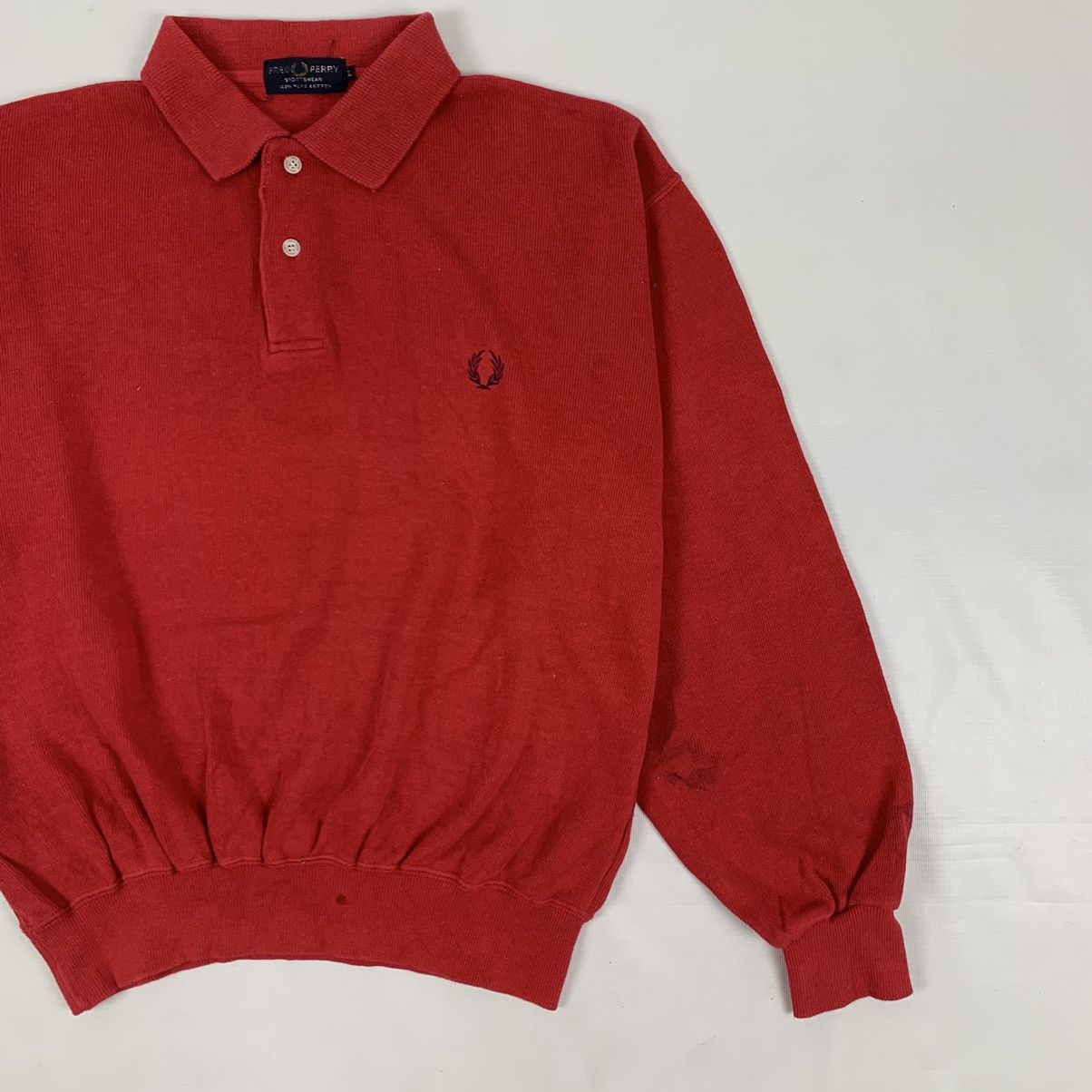 Fred Perry × Vintage Vintage Fred Perry Collar Sweatshirt Size US L / EU 52-54 / 3 - 3 Thumbnail
