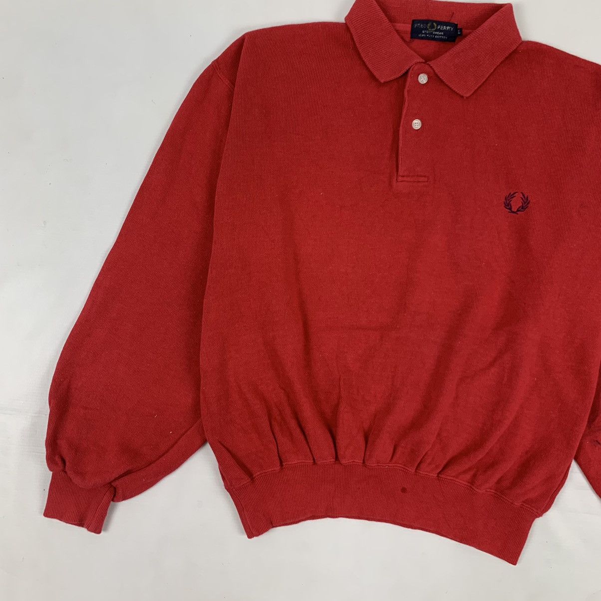 Fred Perry × Vintage Vintage Fred Perry Collar Sweatshirt Size US L / EU 52-54 / 3 - 2 Thumbnail