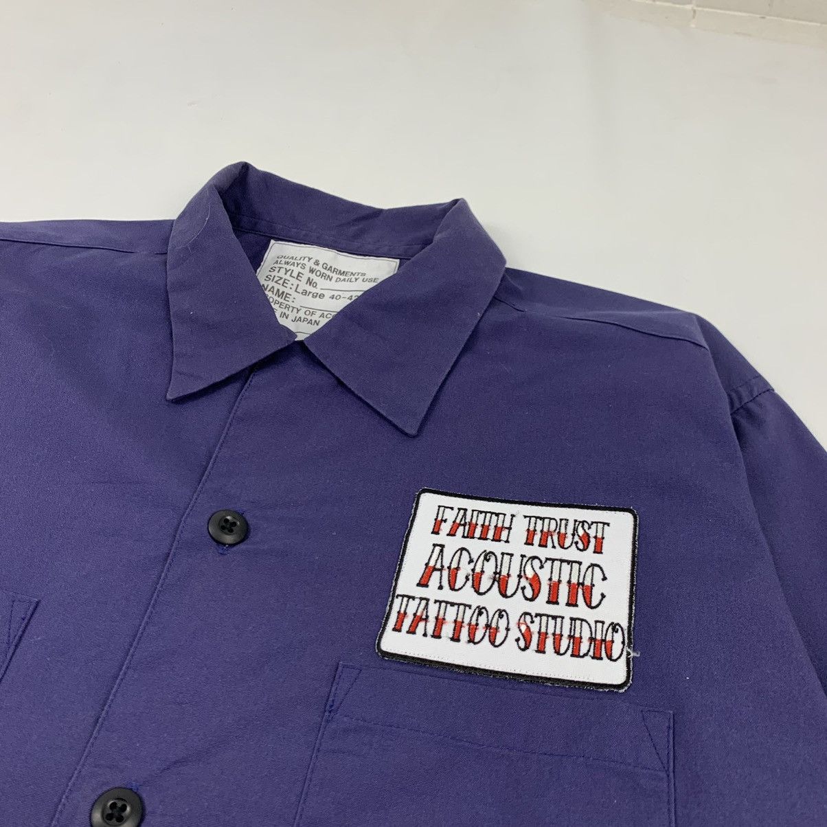 Japanese Brand Vintage Japanese Brand Garments Tattoo Studio Button Up Size US L / EU 52-54 / 3 - 7 Thumbnail