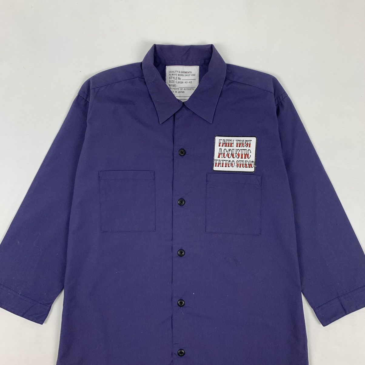Japanese Brand Vintage Japanese Brand Garments Tattoo Studio Button Up Size US L / EU 52-54 / 3 - 6 Thumbnail