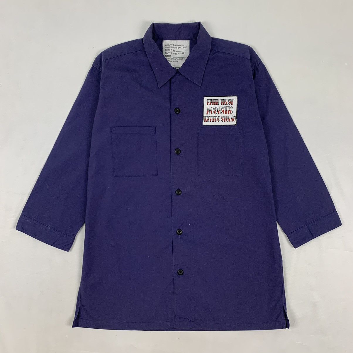 Japanese Brand Vintage Japanese Brand Garments Tattoo Studio Button Up Size US L / EU 52-54 / 3 - 4 Thumbnail