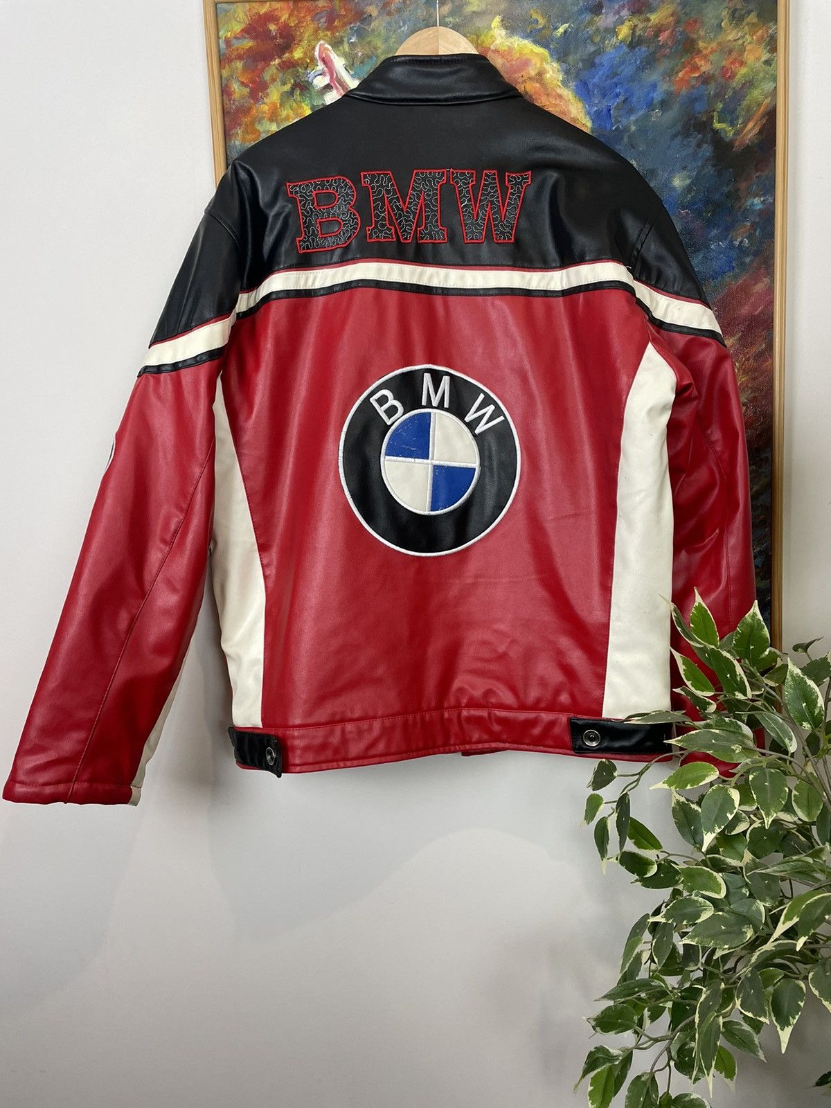 BMW BMW Racing Leather Jacket Vintage Hype Rare Nascar Y2k | Grailed