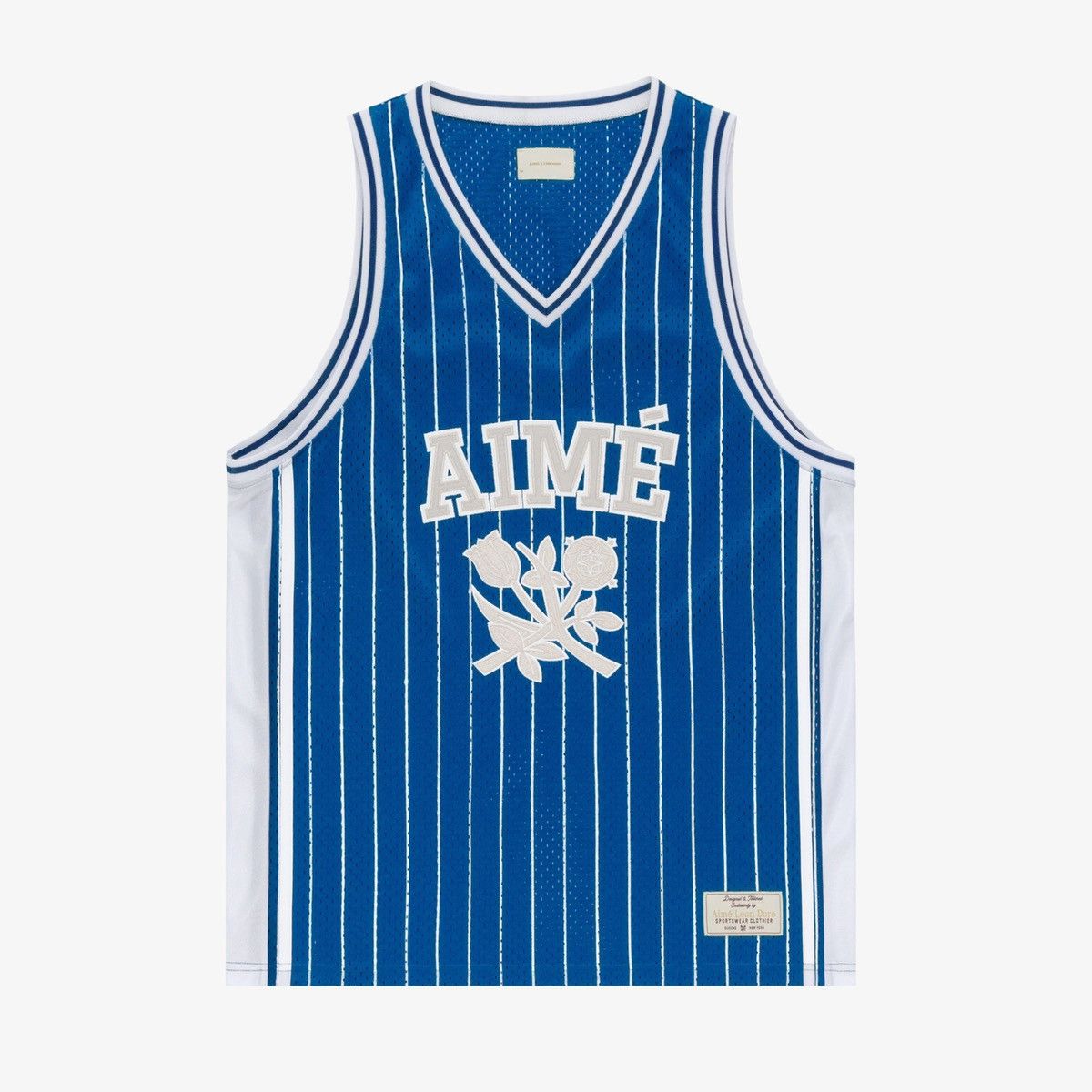 Aime Leon Dore Aime Leon Dore Striped Basketball Jersey Blue XL | Grailed