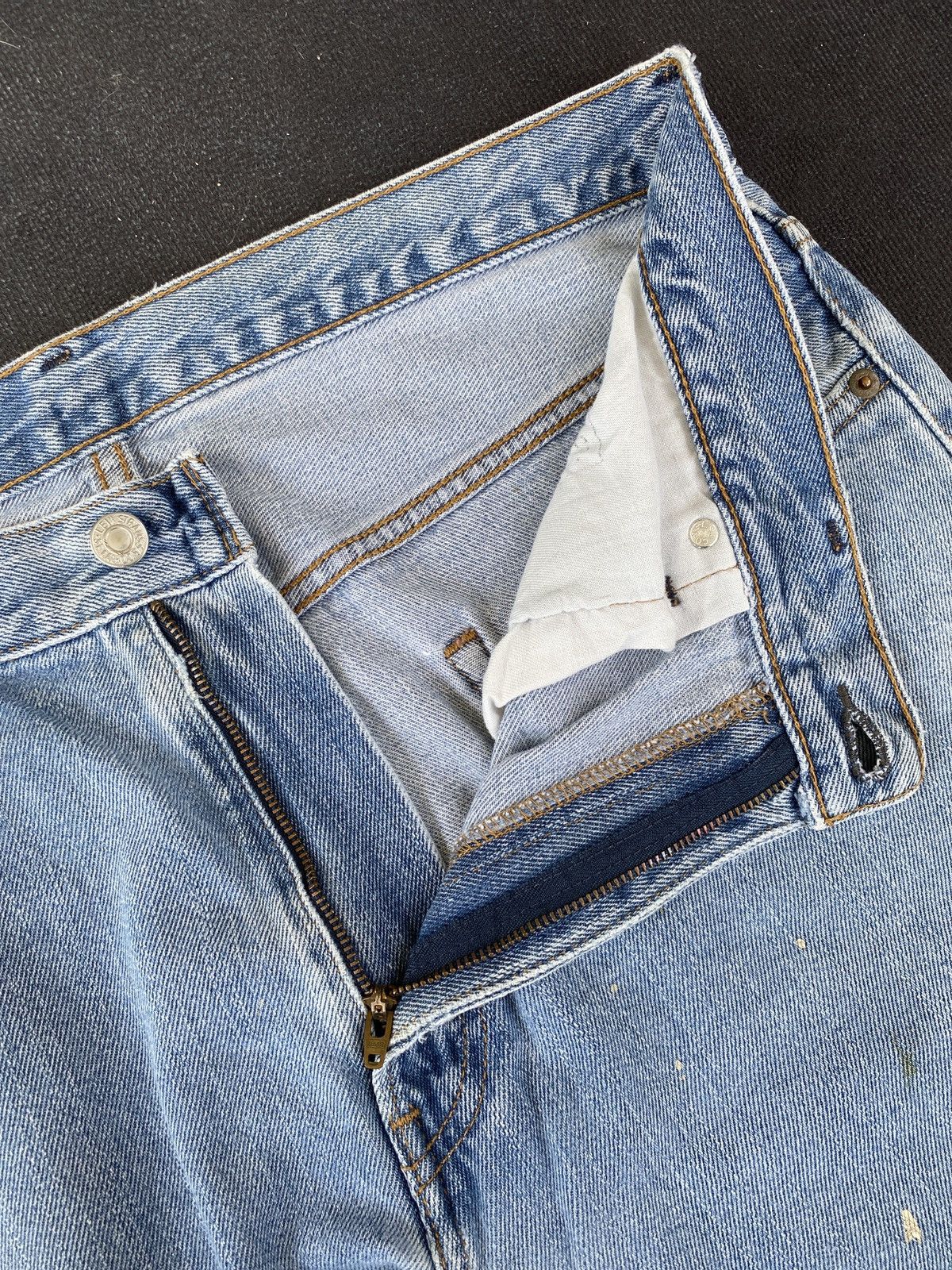 Levi's VINTAGE LEVIS 550 PAINTED BLUE JEANS-J460 Size US 35 - 5 Thumbnail