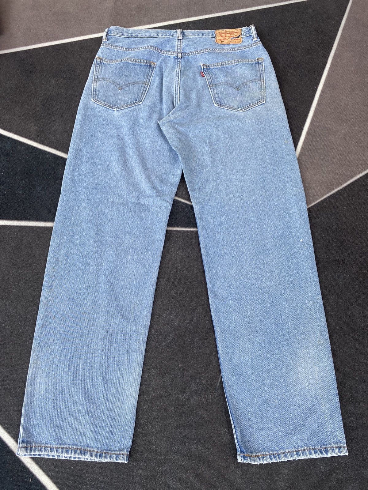 Levi's VINTAGE LEVIS 550 PAINTED BLUE JEANS-J460 Size US 35 - 4 Thumbnail