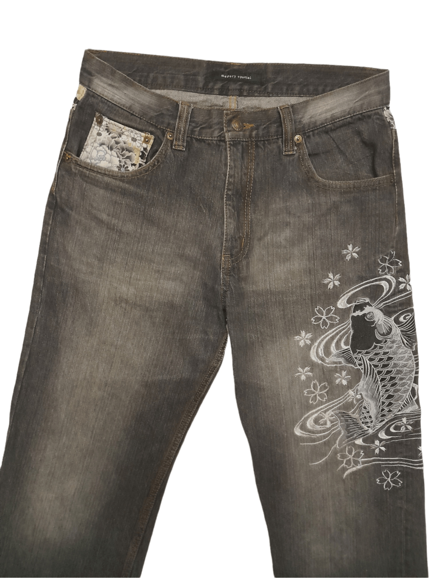 Other Sukajan Memory Special Denim Koi Embroidered (E259) Size US 30 / EU 46 - 2 Thumbnail