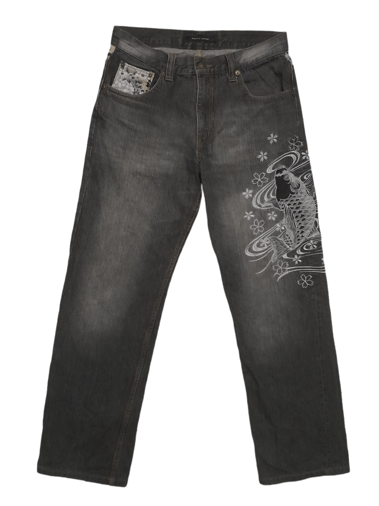 Other Sukajan Memory Special Denim Koi Embroidered (E259) Size US 30 / EU 46 - 1 Thumbnail
