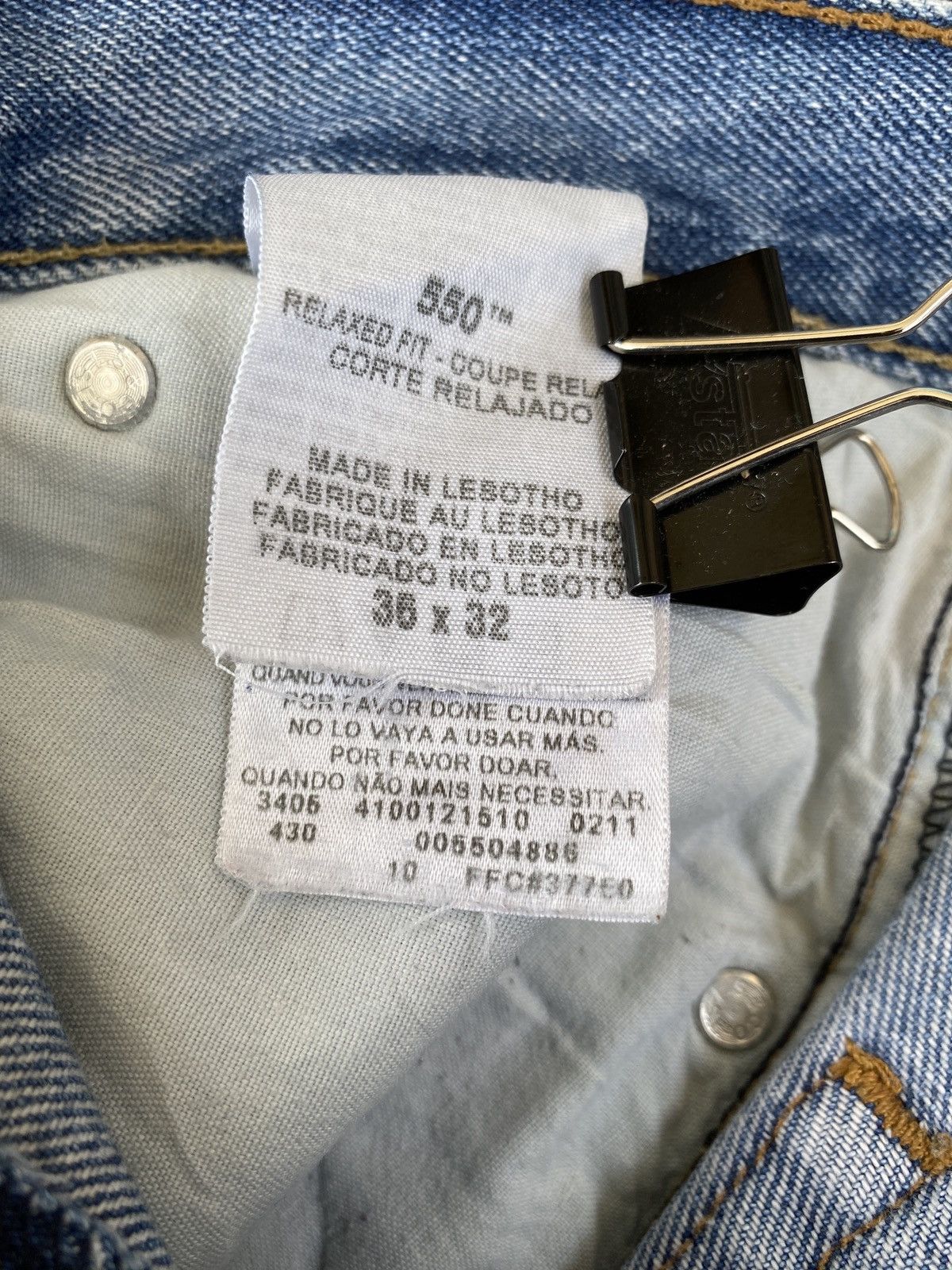 Levi's VINTAGE LEVIS 550 BLUE WASH JEANS-J463 Size US 38 / EU 54 - 7 Thumbnail