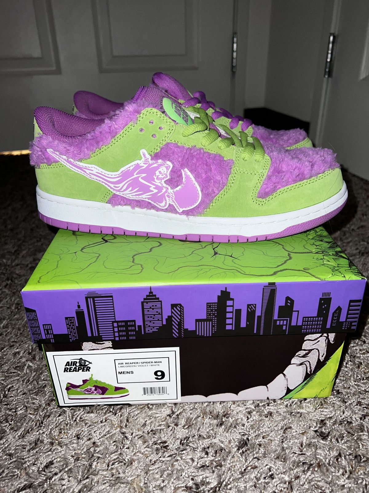 Custom Soleboy Air Reaper Dunks “Hulk” Size 9 Grailed