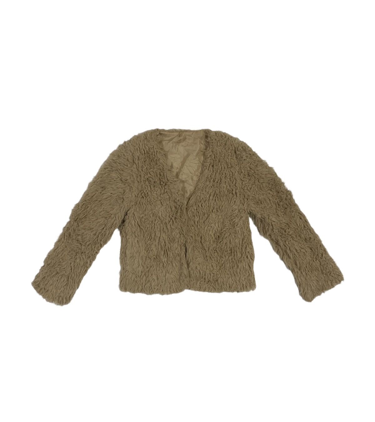 Japanese Brand Brown Sugar Mohair Crop Jacket Faux Fur Shearling Jacket Size US M / EU 48-50 / 2 - 1 Thumbnail