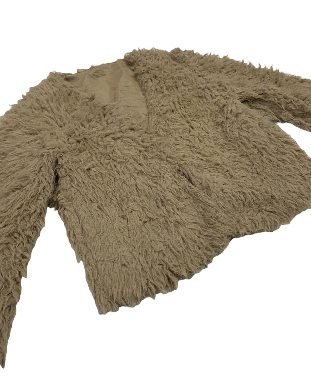 Japanese Brand Brown Sugar Mohair Crop Jacket Faux Fur Shearling Jacket Size US M / EU 48-50 / 2 - 2 Thumbnail