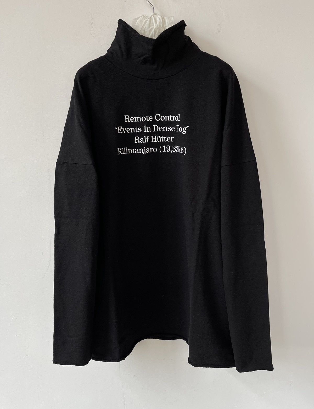 image of Raf Simons Ss20 Remote Control Turtleneck Sweatshirt in Black, Men's (Size Large)
