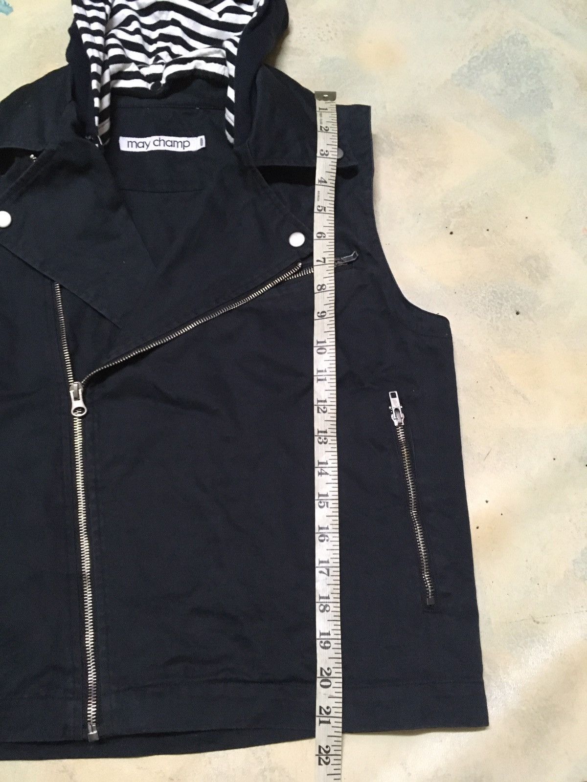 Japanese Brand May Champ Double Collar Hooded Vest Punk Style Size US M / EU 48-50 / 2 - 7 Thumbnail