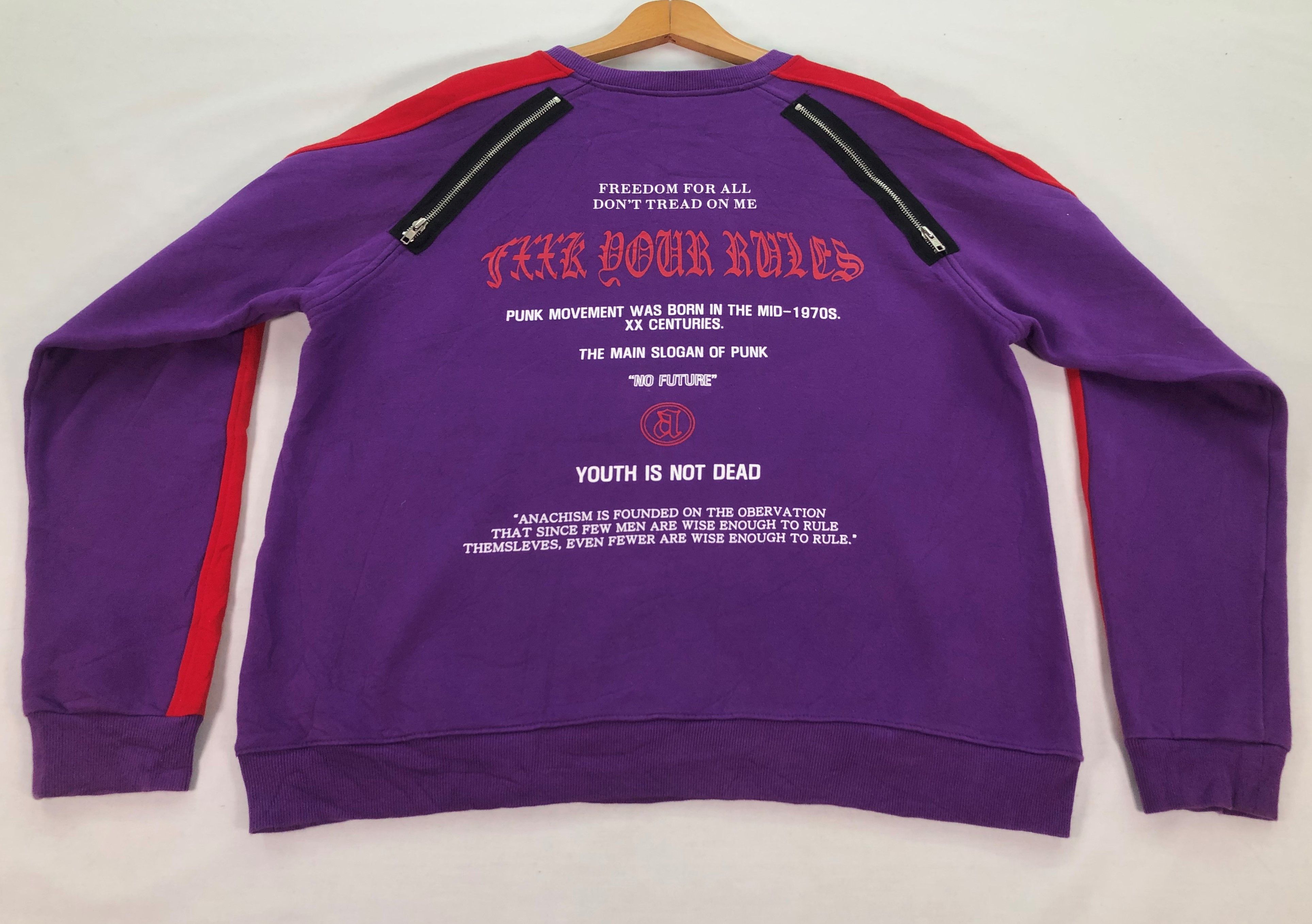 Japanese Brand Another Youth New Anarchy Punk Sweatshirt Size US L / EU 52-54 / 3 - 1 Thumbnail