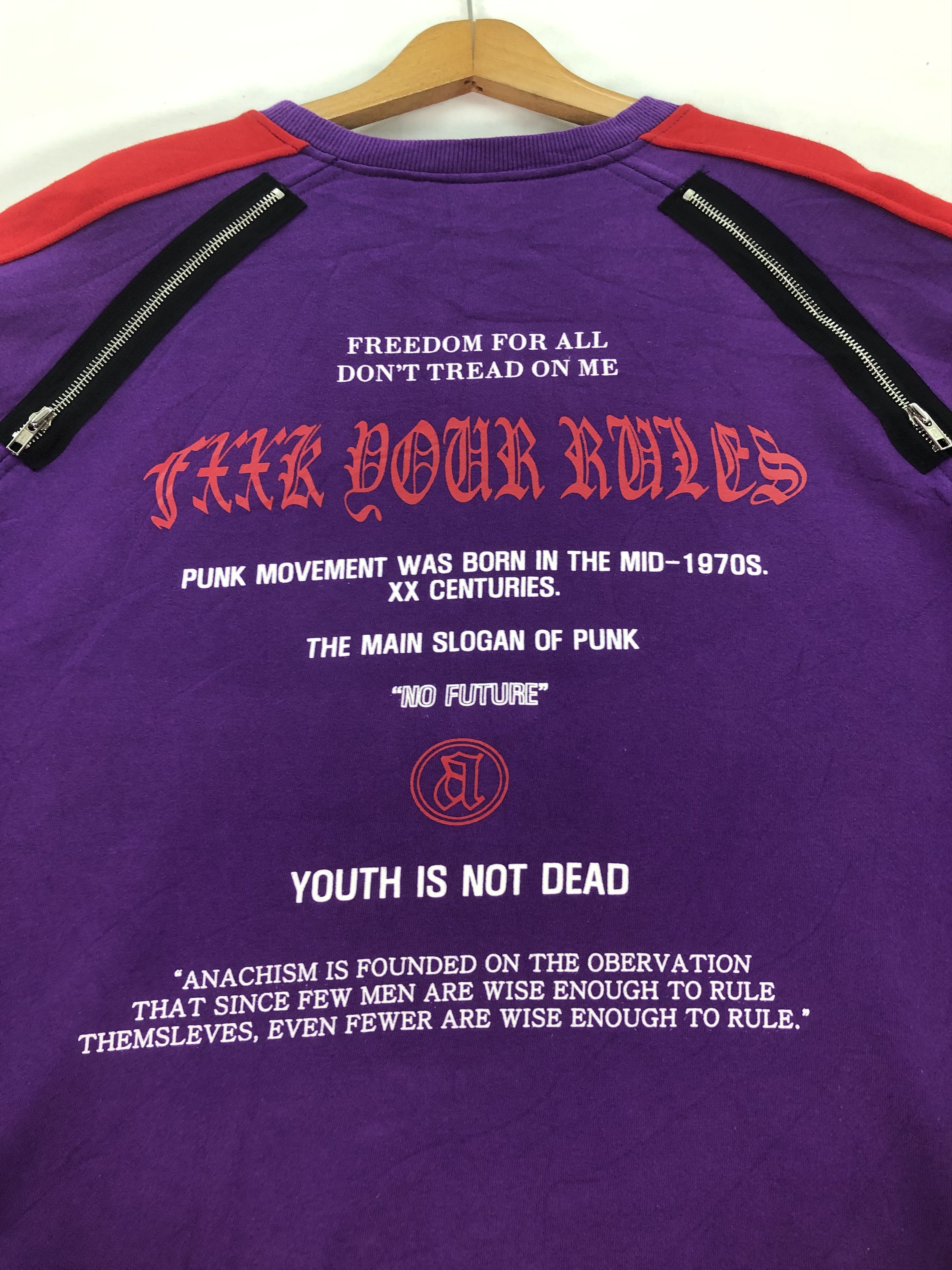 Japanese Brand Another Youth New Anarchy Punk Sweatshirt Size US L / EU 52-54 / 3 - 3 Thumbnail