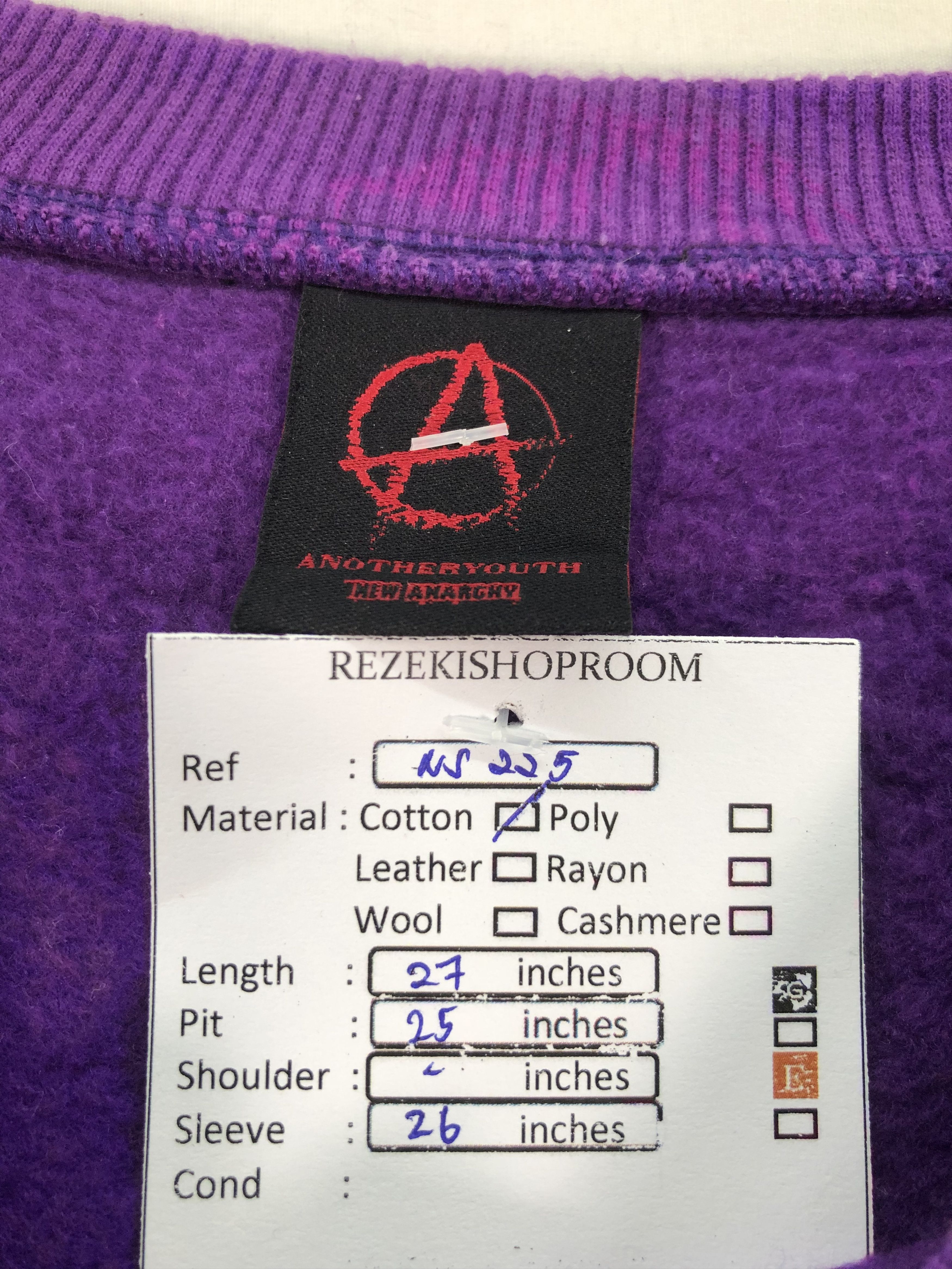 Japanese Brand Another Youth New Anarchy Punk Sweatshirt Size US L / EU 52-54 / 3 - 7 Thumbnail