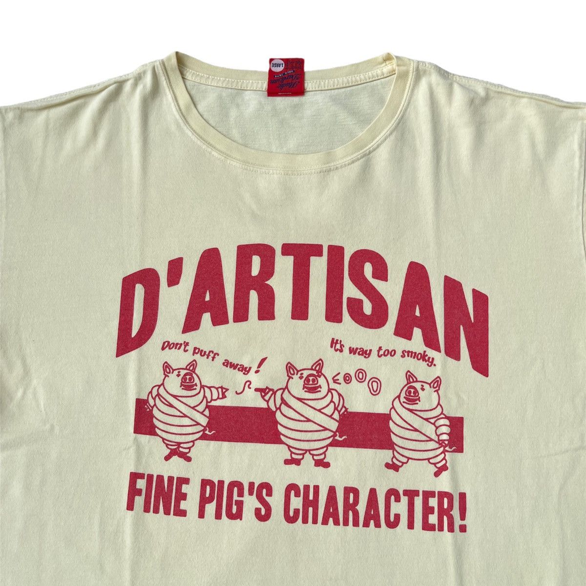 Japanese Brand Vintage Studio D'Artisan "Fine Pig's Character" T Shirt Size US L / EU 52-54 / 3 - 2 Thumbnail