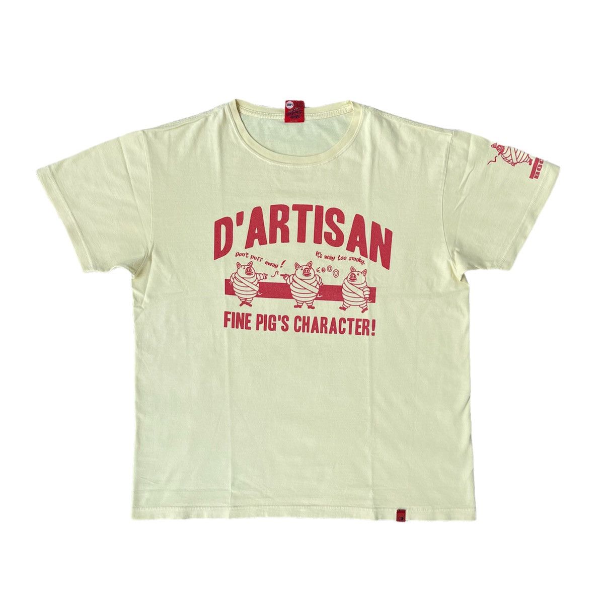 Japanese Brand Vintage Studio D'Artisan "Fine Pig's Character" T Shirt Size US L / EU 52-54 / 3 - 1 Thumbnail