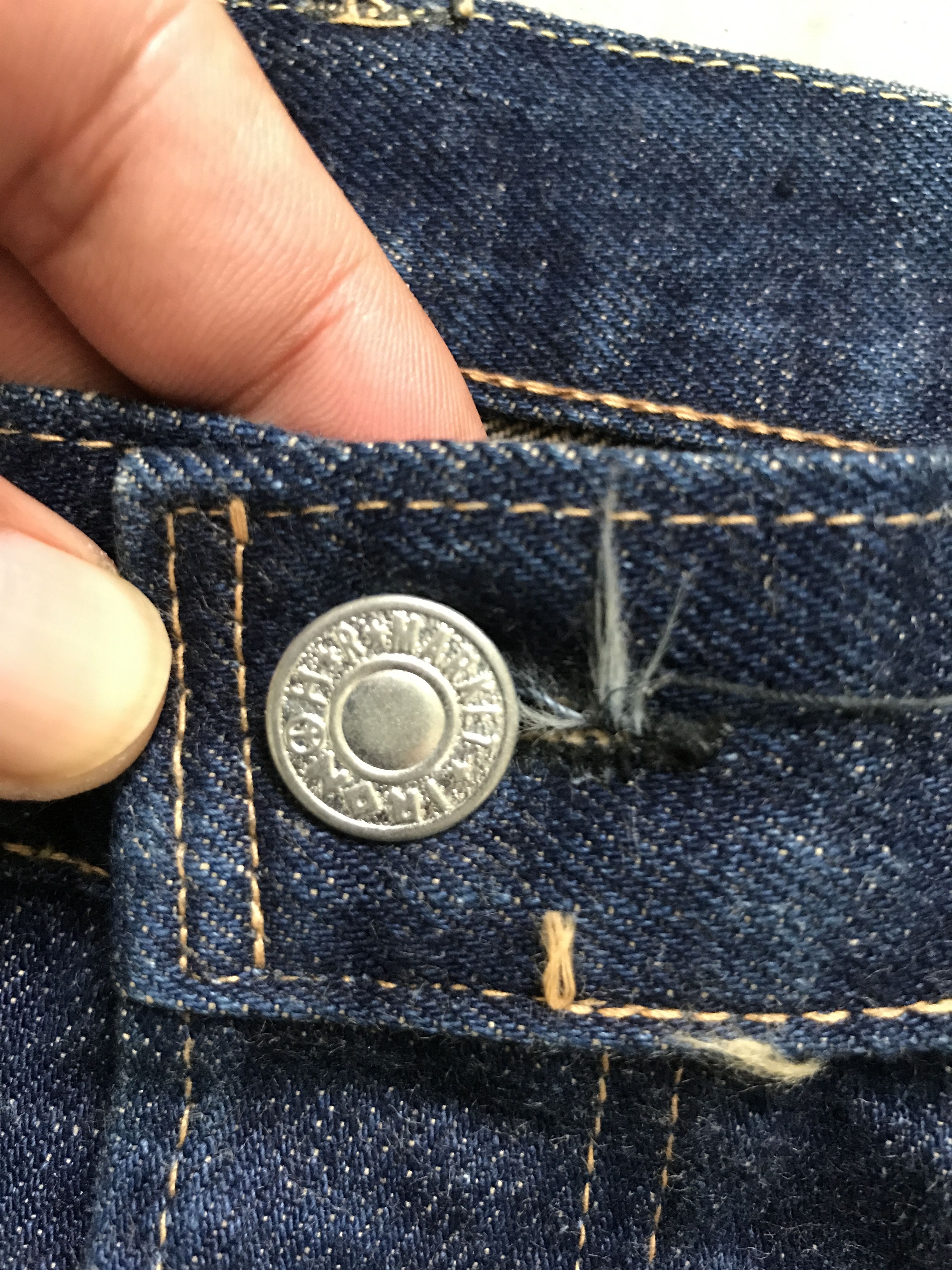 Blue Blue Japan × HOLLYWOOD RANCH MARKET × Okura D79 HRMARKET Split Fades Slevedge Jeans Size US 33 - 7 Thumbnail
