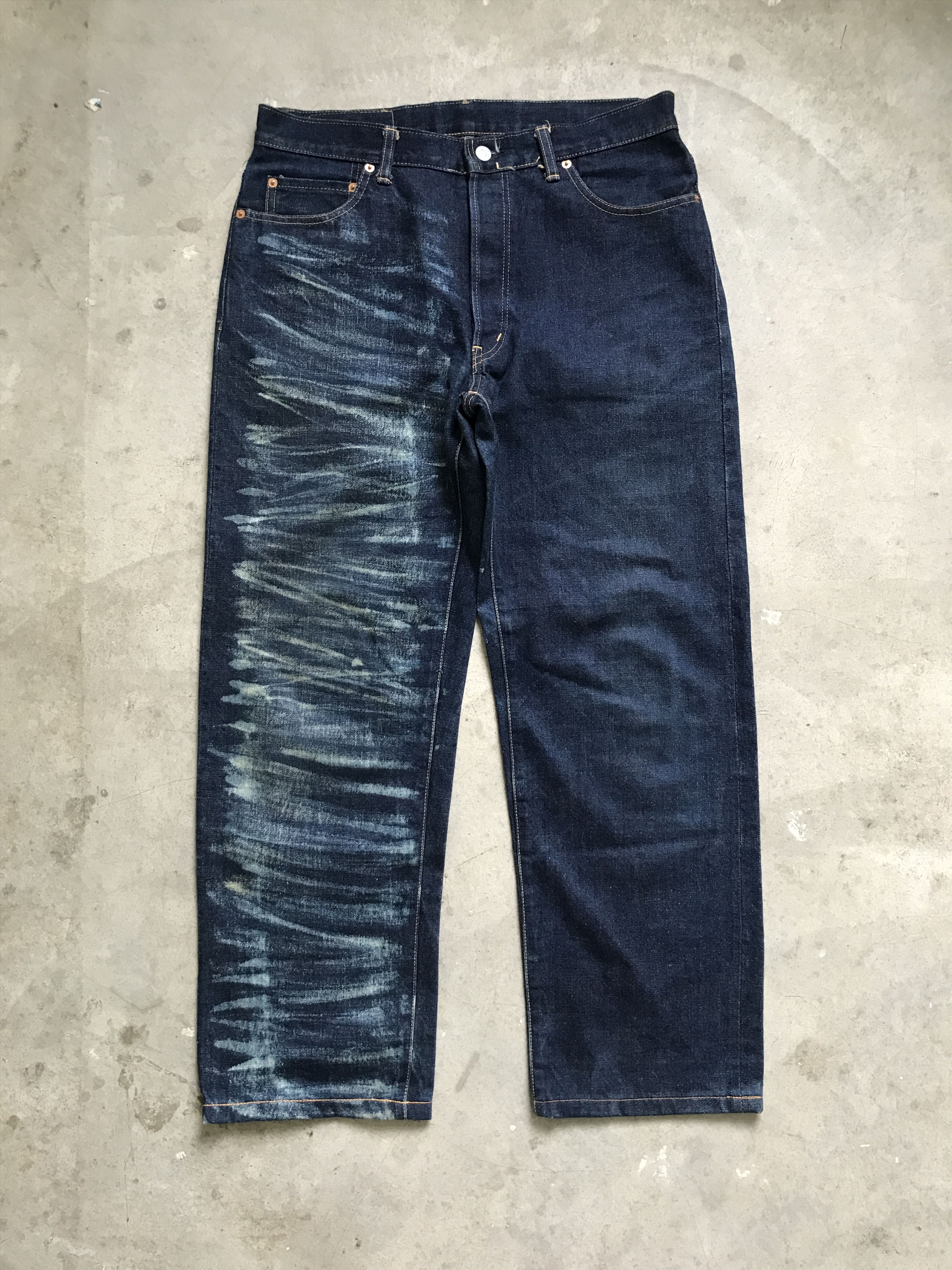 Blue Blue Japan × HOLLYWOOD RANCH MARKET × Okura D79 HRMARKET Split Fades Slevedge Jeans Size US 33 - 1 Thumbnail