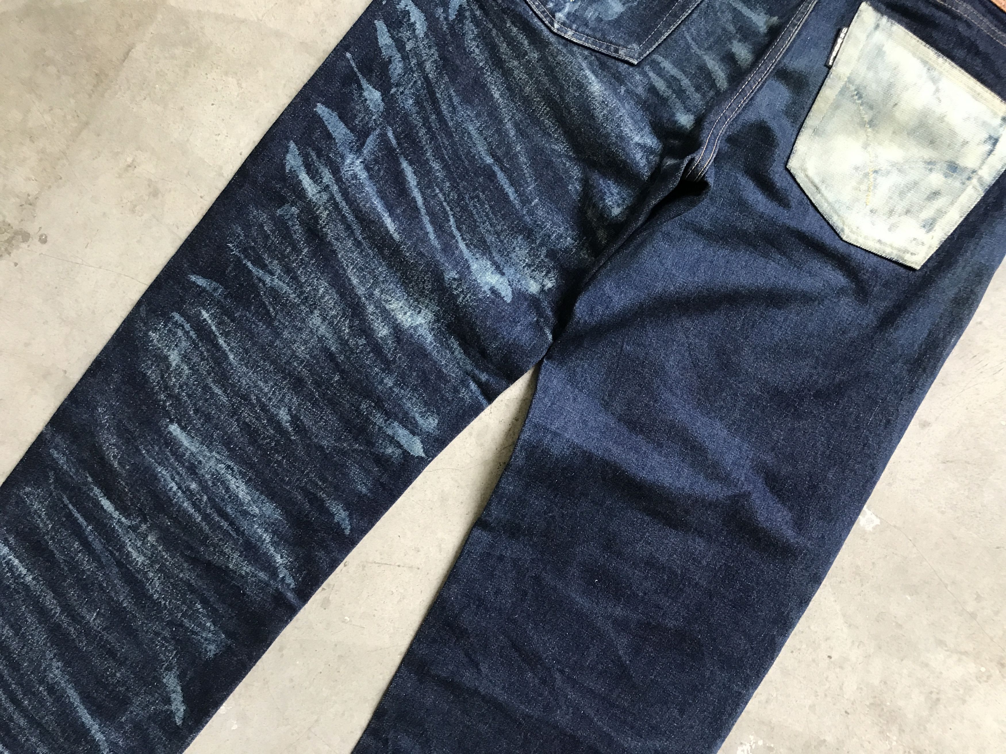 Blue Blue Japan × HOLLYWOOD RANCH MARKET × Okura D79 HRMARKET Split Fades Slevedge Jeans Size US 33 - 11 Thumbnail
