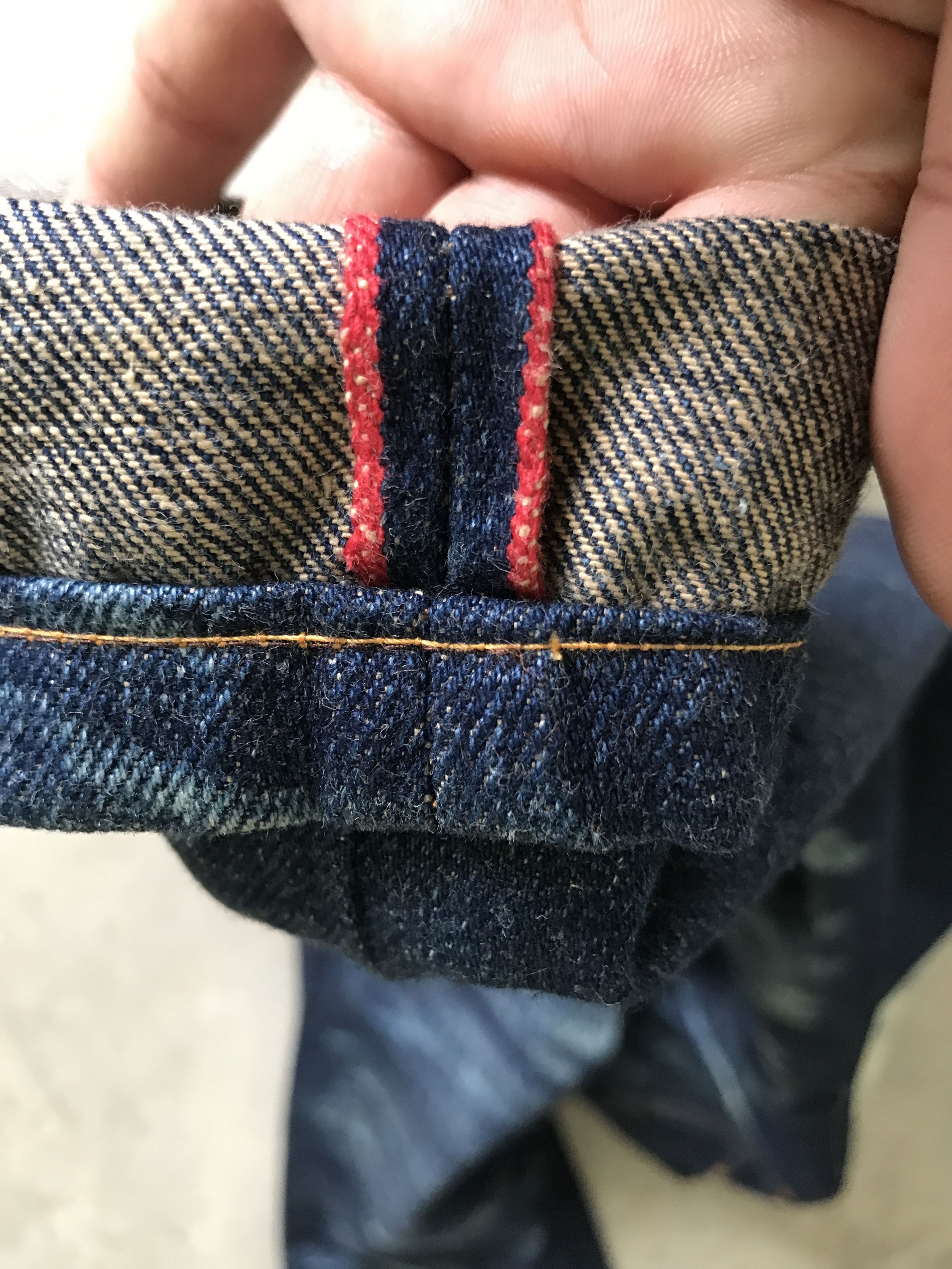 Blue Blue Japan × HOLLYWOOD RANCH MARKET × Okura D79 HRMARKET Split Fades Slevedge Jeans Size US 33 - 20 Thumbnail