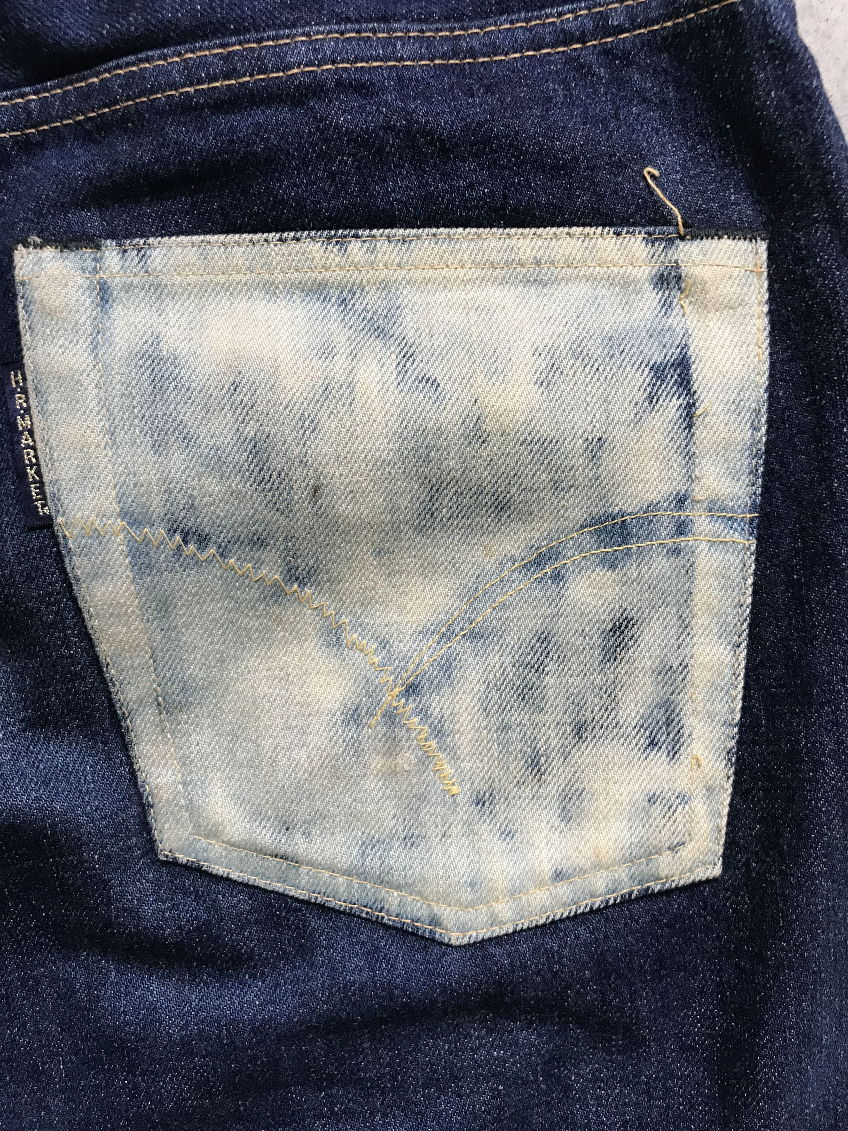 Blue Blue Japan × HOLLYWOOD RANCH MARKET × Okura D79 HRMARKET Split Fades Slevedge Jeans Size US 33 - 16 Thumbnail