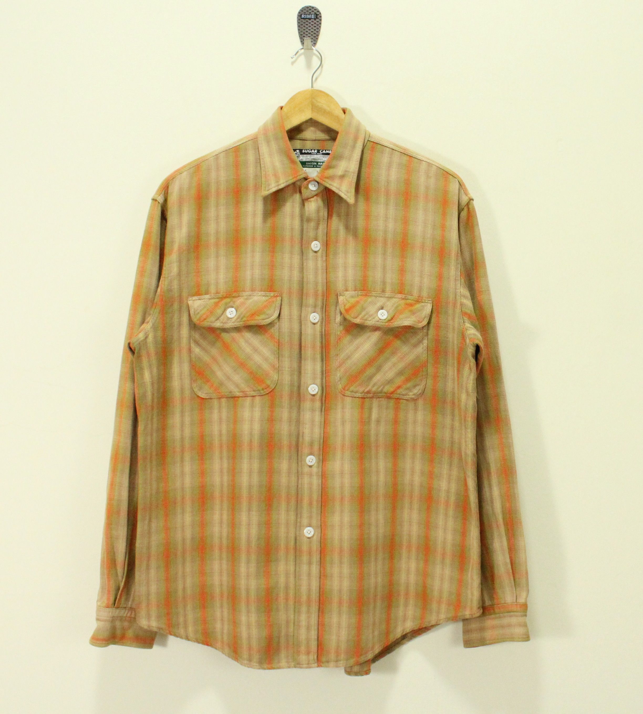 Sugar Cane × Toyo Enterprises × Vintage SUGAR CANE Flannel Shirt Plaid Union Made Size US L / EU 52-54 / 3 - 1 Thumbnail