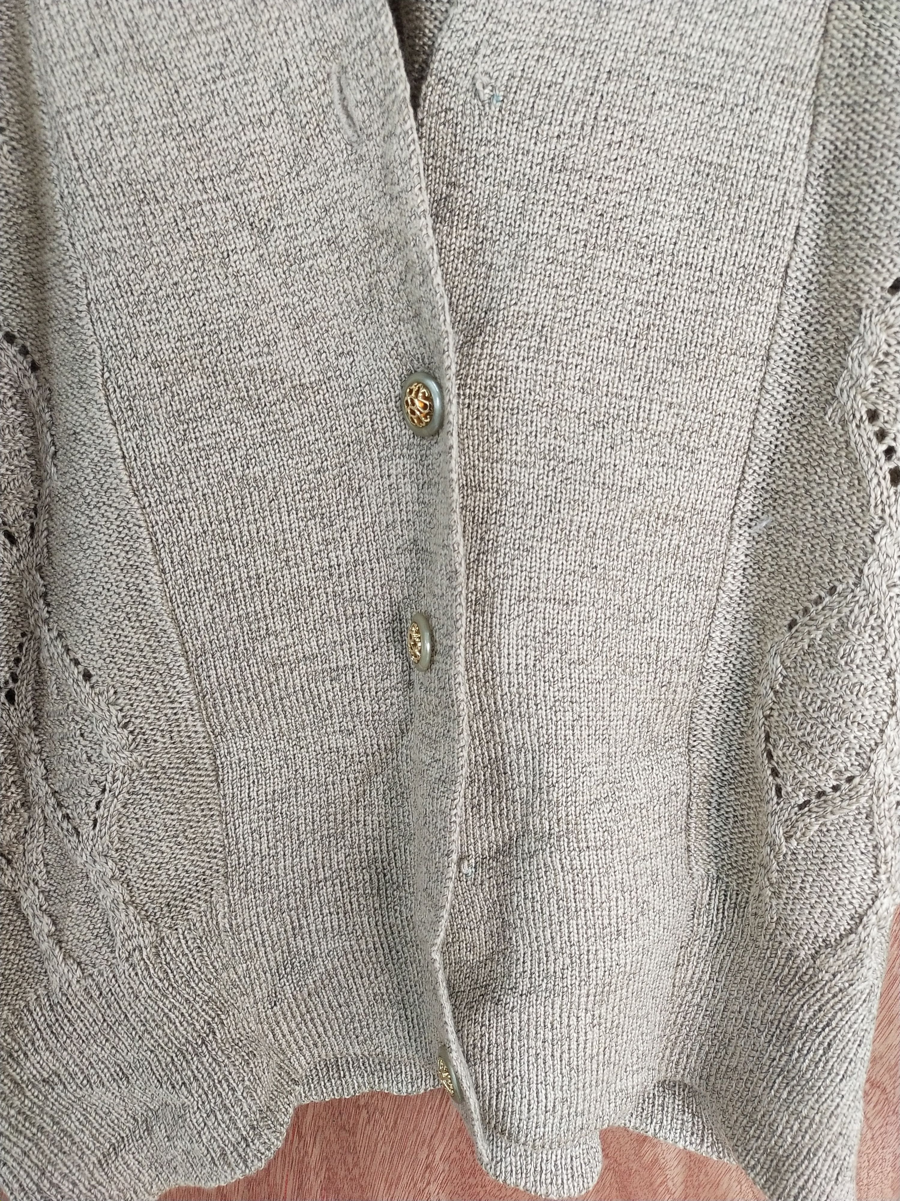 Homespun Knitwear Bashecinq light brown japan knitwear cardigan #S151 Size US M / EU 48-50 / 2 - 5 Thumbnail