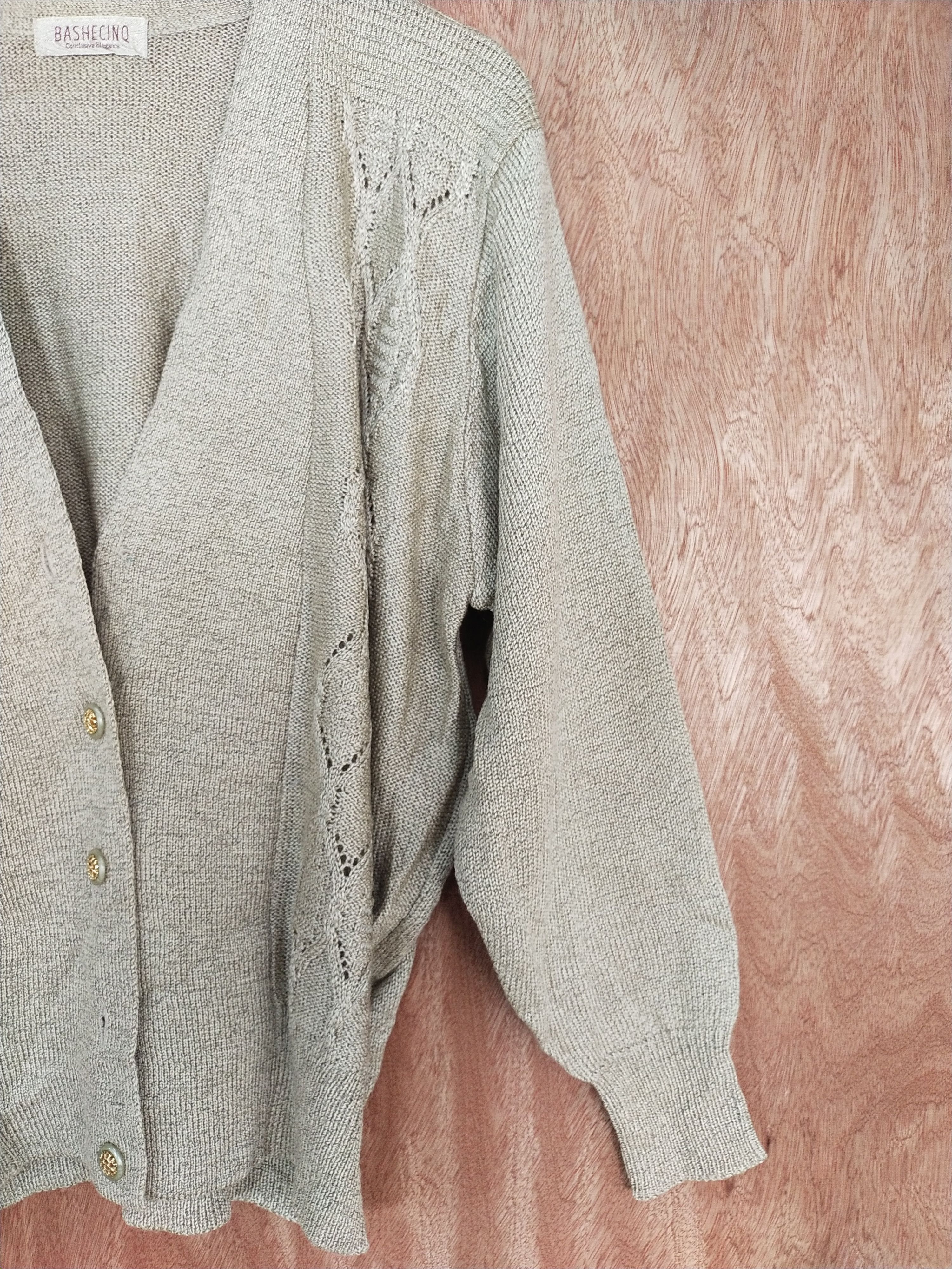Homespun Knitwear Bashecinq light brown japan knitwear cardigan #S151 Size US M / EU 48-50 / 2 - 3 Thumbnail